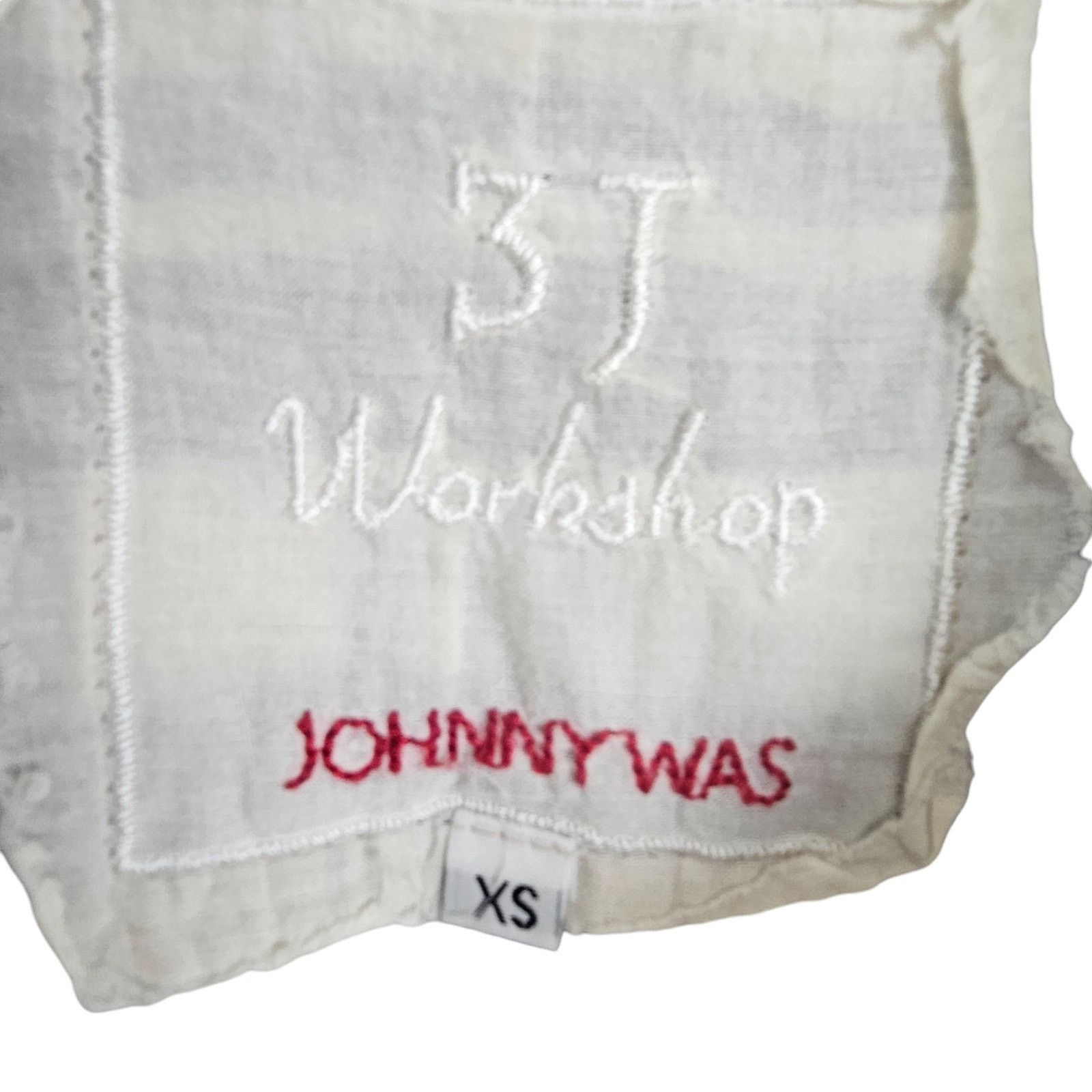 Johnny Was Johnny Was 3J Workshop Embroidered Mixed Media Boho Shirt Size XS / US 0-2 / IT 36-38 - 7 Thumbnail