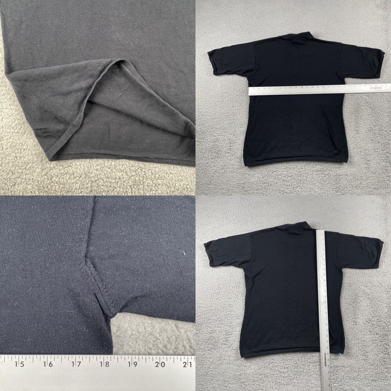 Henri Bendel VINTAGE Henri Bendel New York Large Black Polo Shirt Mens L 100% Cotton Short Sleeve Collared Classic Solid Made In Italy Size US L / EU 52-54 / 3 - 8 Thumbnail