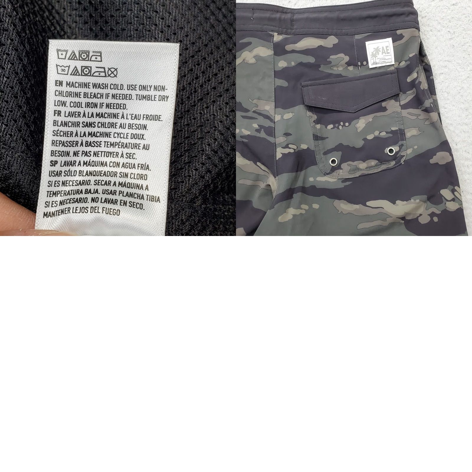 American Eagle Outfitters American Eagle Outfitters Board Shorts Mens XS Multicolor Camo Print Drawstring Waist EUC Size US 27 - 8 Thumbnail