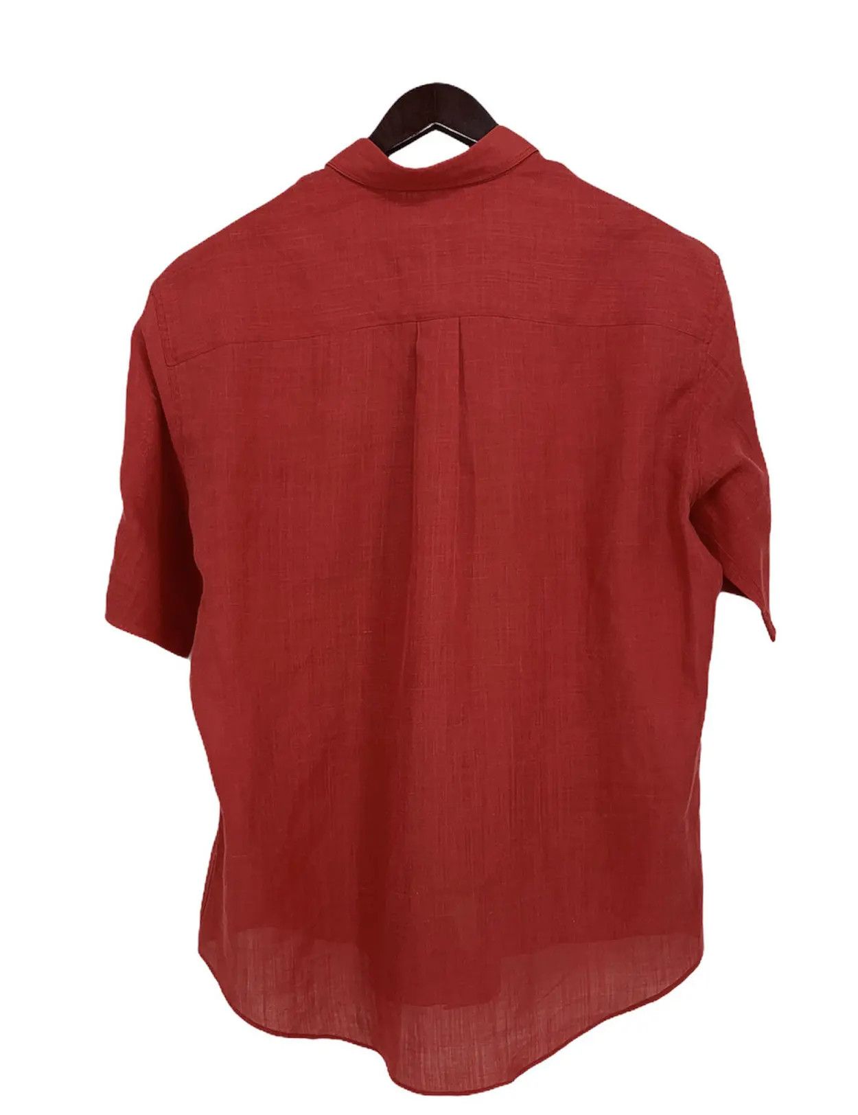 Burberry 🔥 Burberrys red shirt xl vintage linen lino Size US XL / EU 56 / 4 - 7 Thumbnail