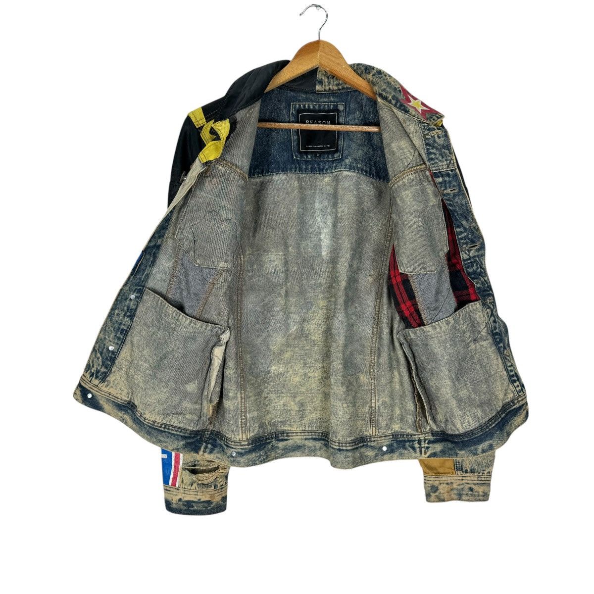 Reason ☀️REASON PATCHWORK DENIM ZIPPER JACKET Size US M / EU 48-50 / 2 - 11 Thumbnail