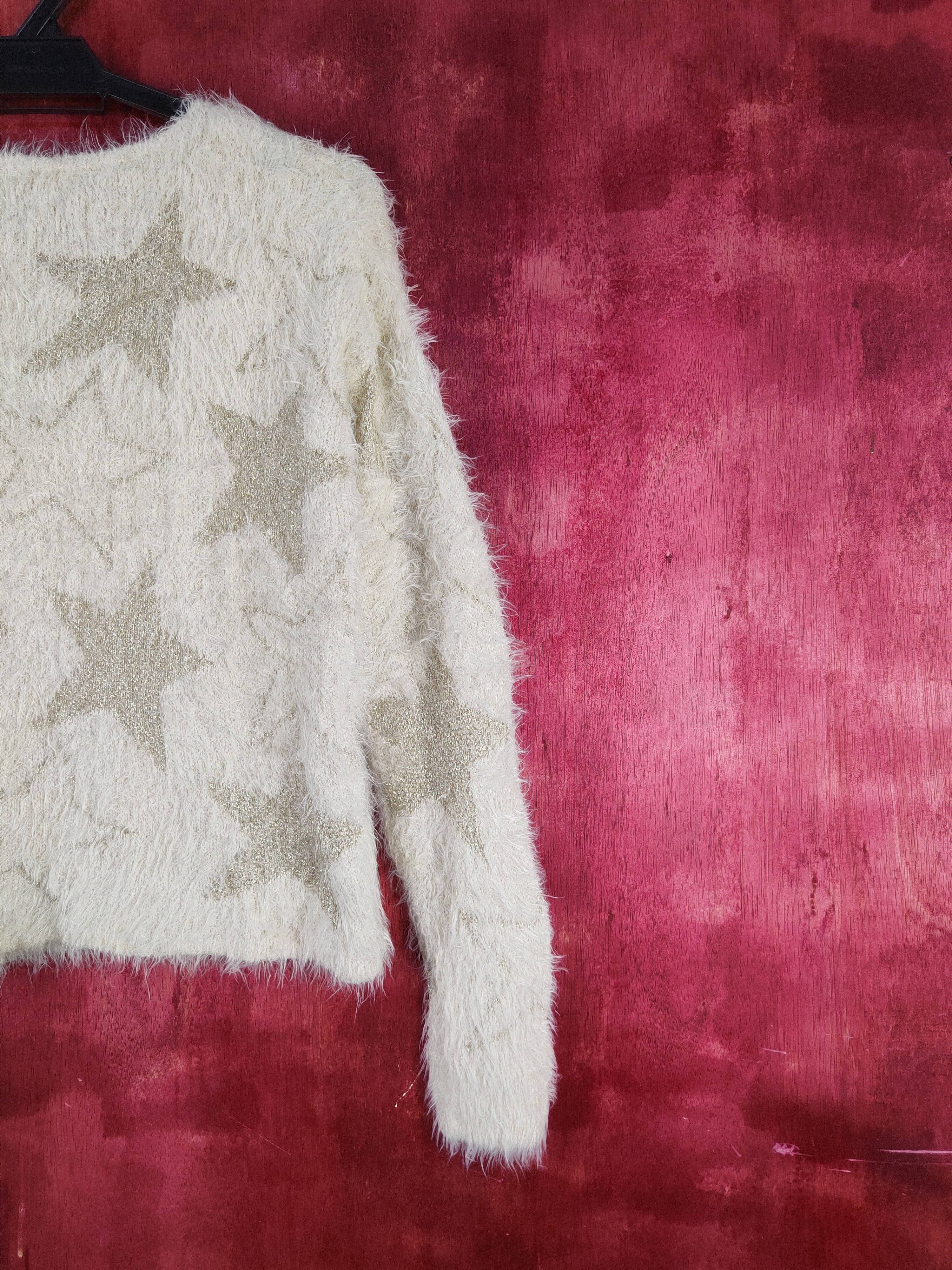 Japanese Brand × Vintage Star Art Stuff 🔥Here's Avenue Cream Fur Mohair Knitwear Size S / US 4 / IT 40 - 7 Thumbnail