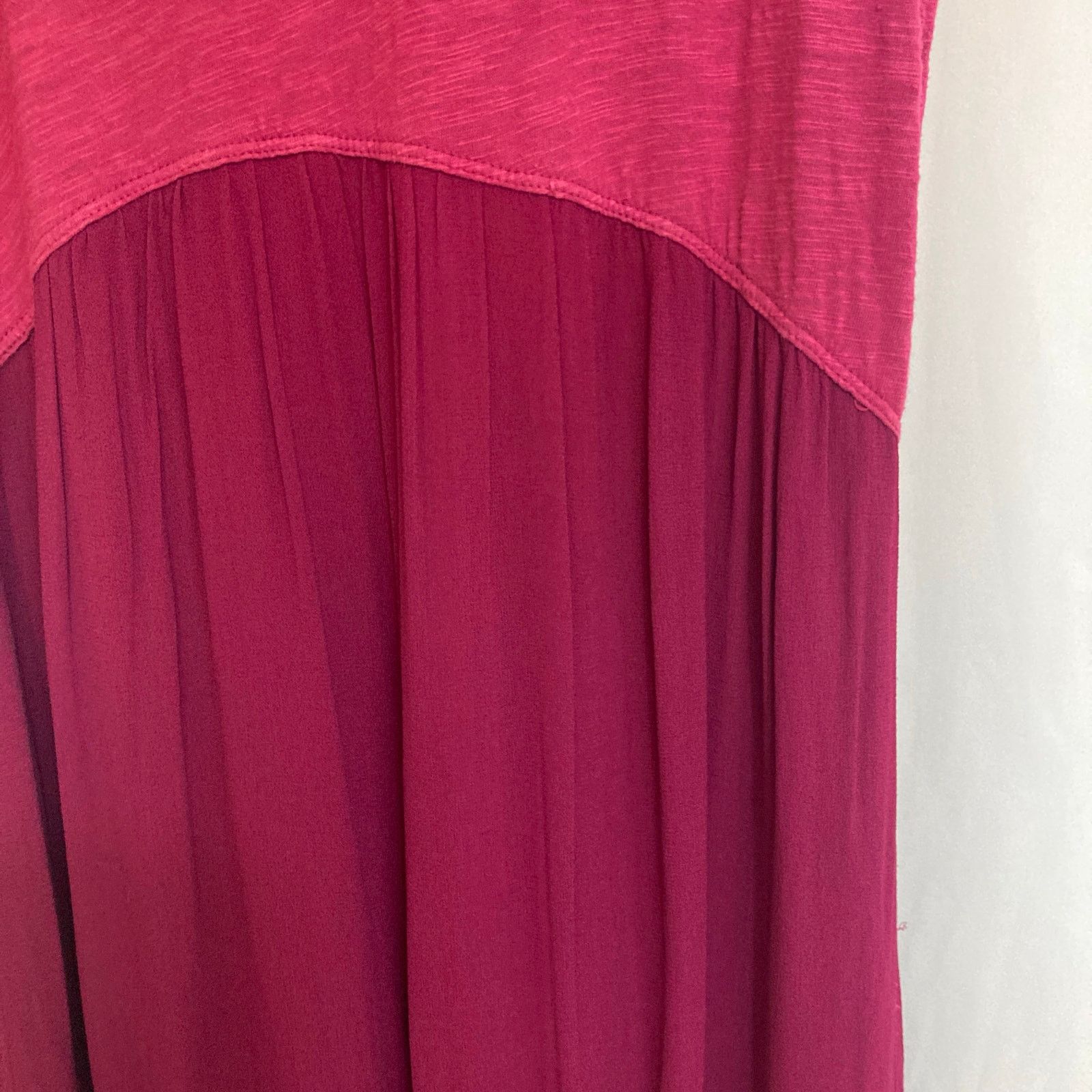 Other Pink Contrasting Summer Tank Cross Back High Low Midi Dress Size M / US 6-8 / IT 42-44 - 3 Thumbnail