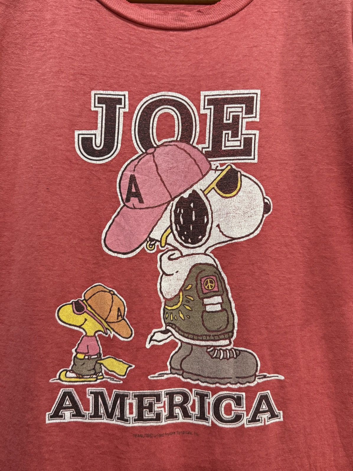 Cartoon Network Thrashed Vintage Peanuts Joe America Paper Thin Tee Size US M / EU 48-50 / 2 - 2 Thumbnail