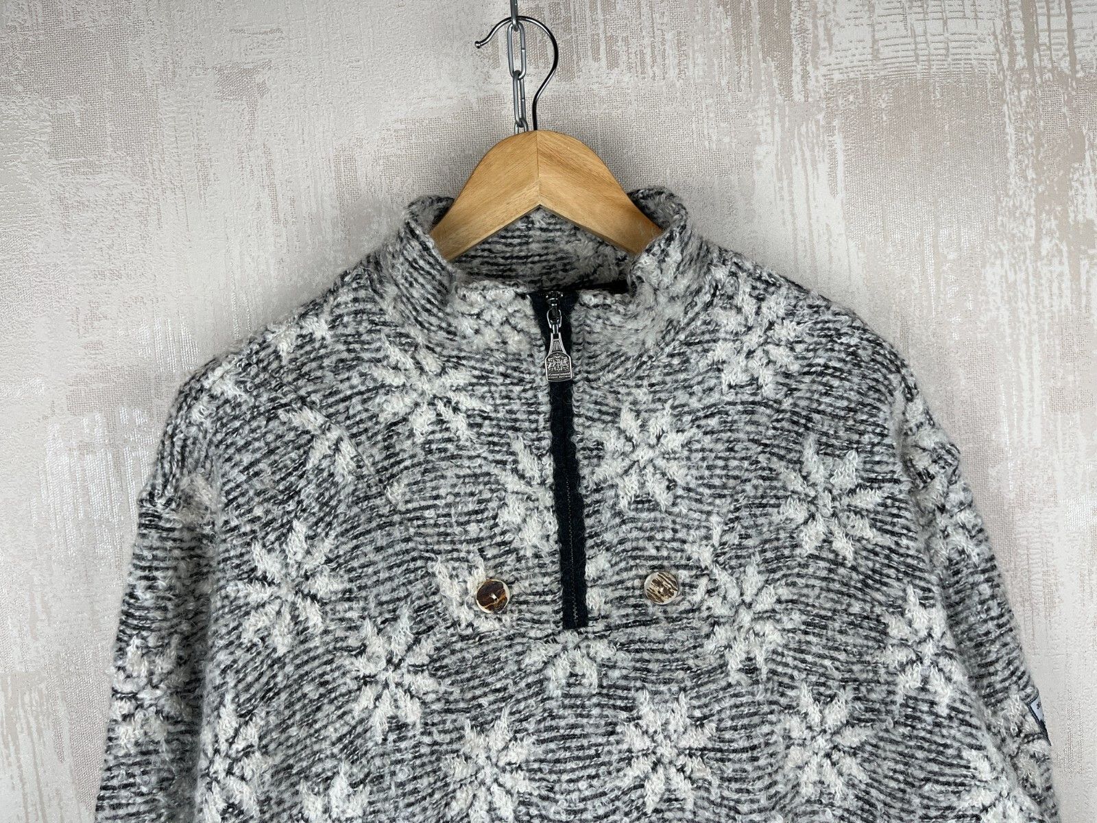 Vintage Hammerschmid Floral Wool Mohair Viscose Pullover Sweater Size L / US 10 / IT 46 - 3 Thumbnail