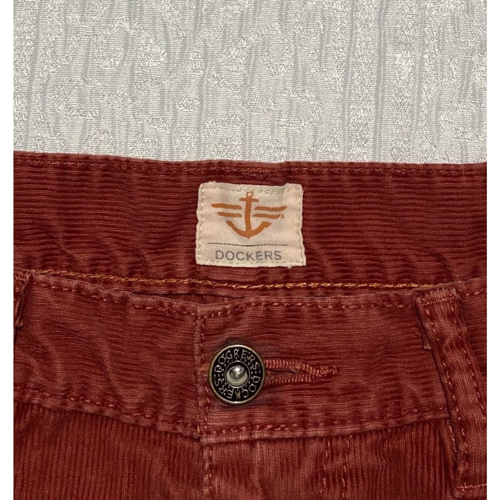 Dockers Dockers Pants Mens 34x32 Red Straight Fit Corduroy Classic Casual Pockets Mens Regular Style Chino Pocket Jeans Size US 34 / EU 50 - 4 Thumbnail