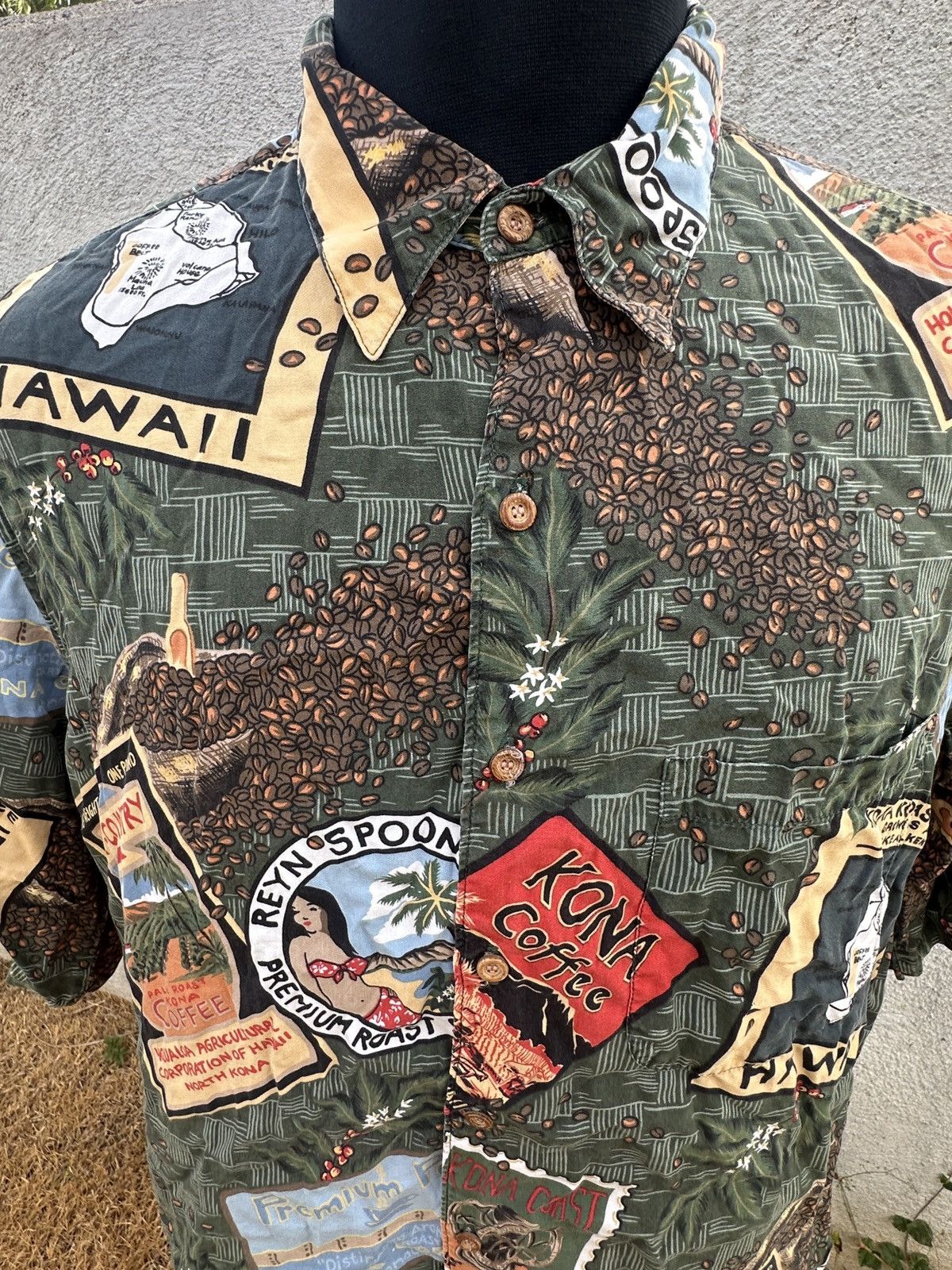 Reyn Spooner Vintage Reyn Spooner Kona Coffee Hawaiian Shirt Men's L Size US L / EU 52-54 / 3 - 3 Thumbnail