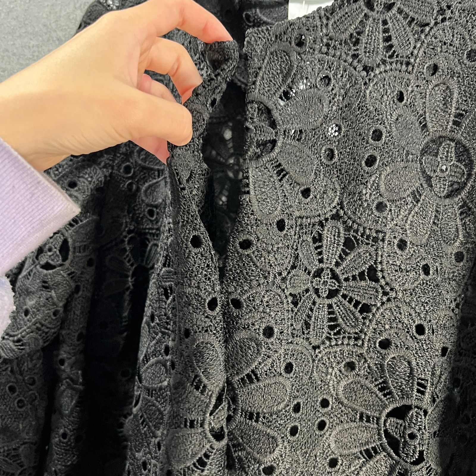 Other Susan Graver Occasions Crochet Lace 3/4 Sleeve Size 3XL / US 20-22 - 8 Thumbnail