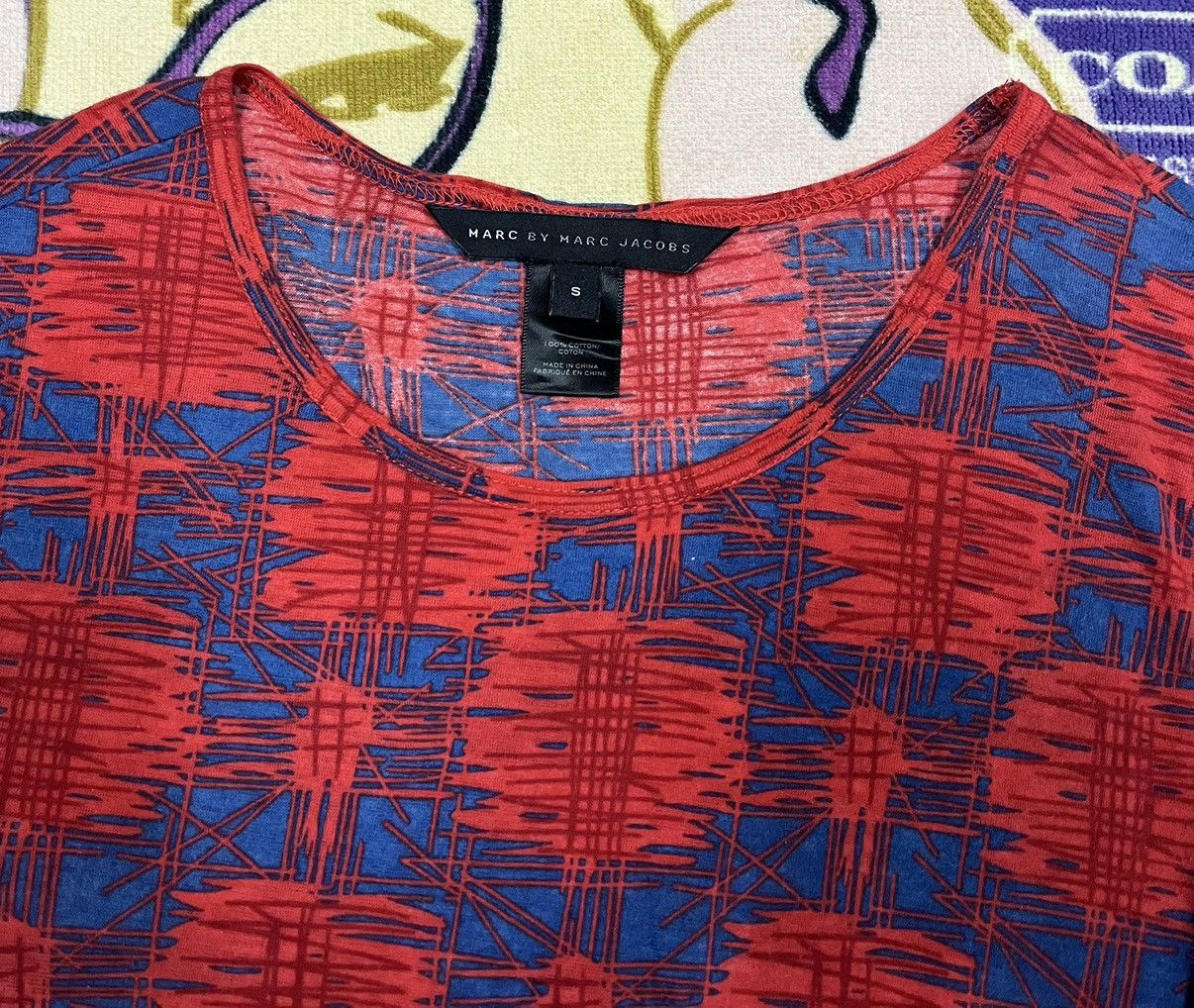 Designer MARC JACOBS Lipstick Red Multicolor Shirt Size S / US 4 / IT 40 - 5 Thumbnail