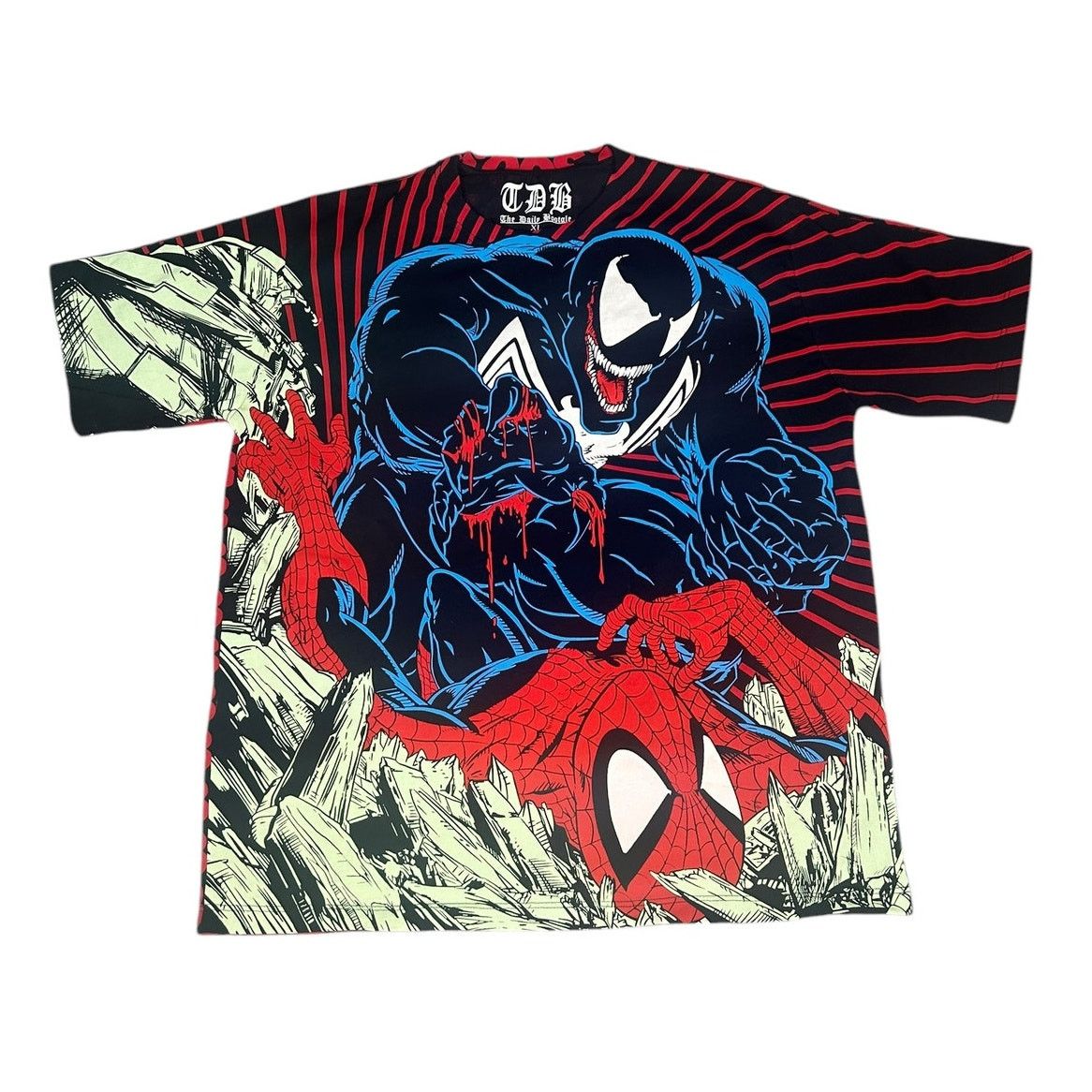 ★入手困難★ Marvel Kith Spider-Man Venom Battle Vintage Tee Buy Kith For Spider-Man Venom Vintage Tee 'Black