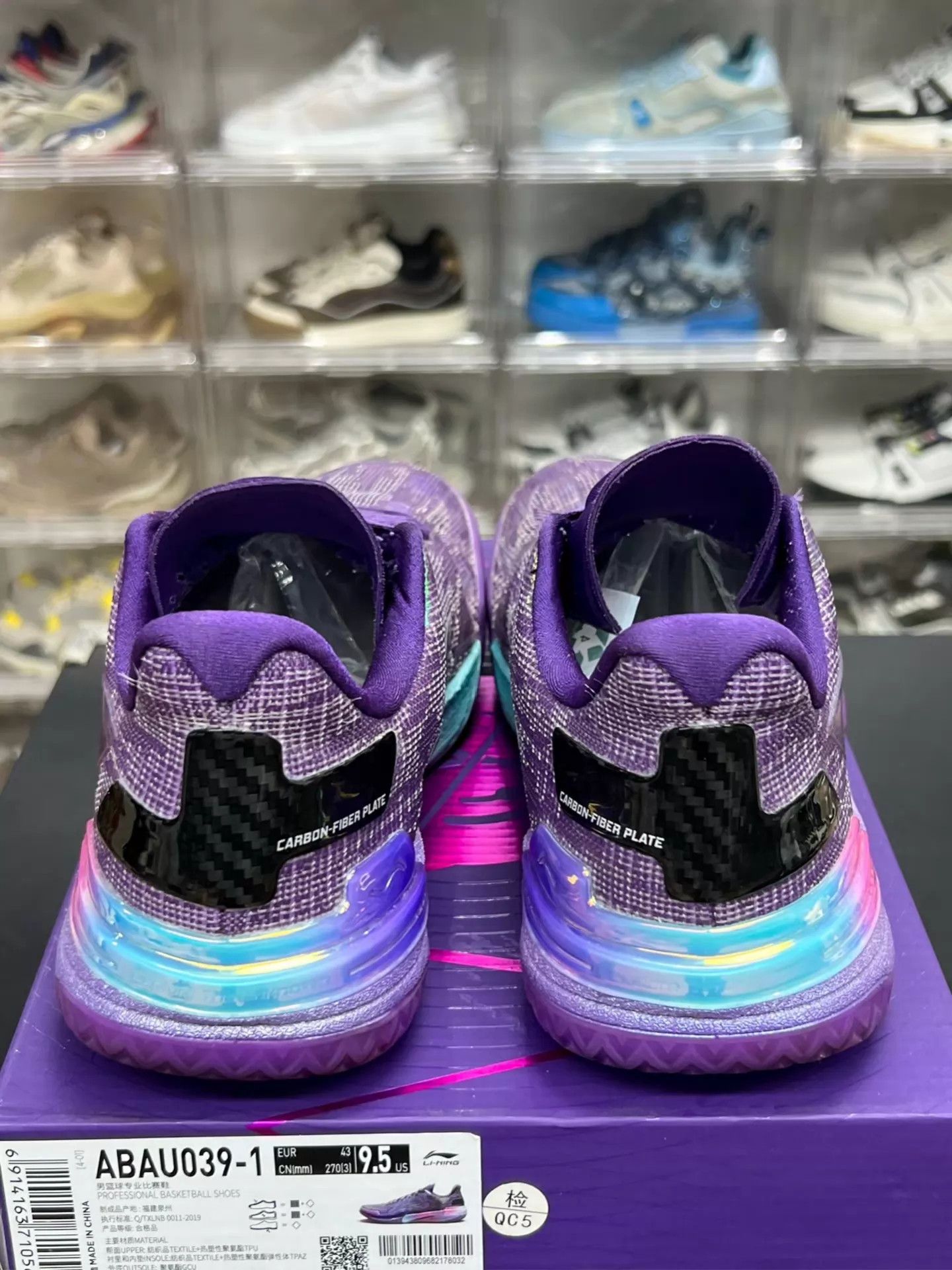 Li-Ning LI-NING Gamma Carbon Bounce Purple 43 (Box, Lightly Worn) Size US 10 / EU 43 - 7 Thumbnail