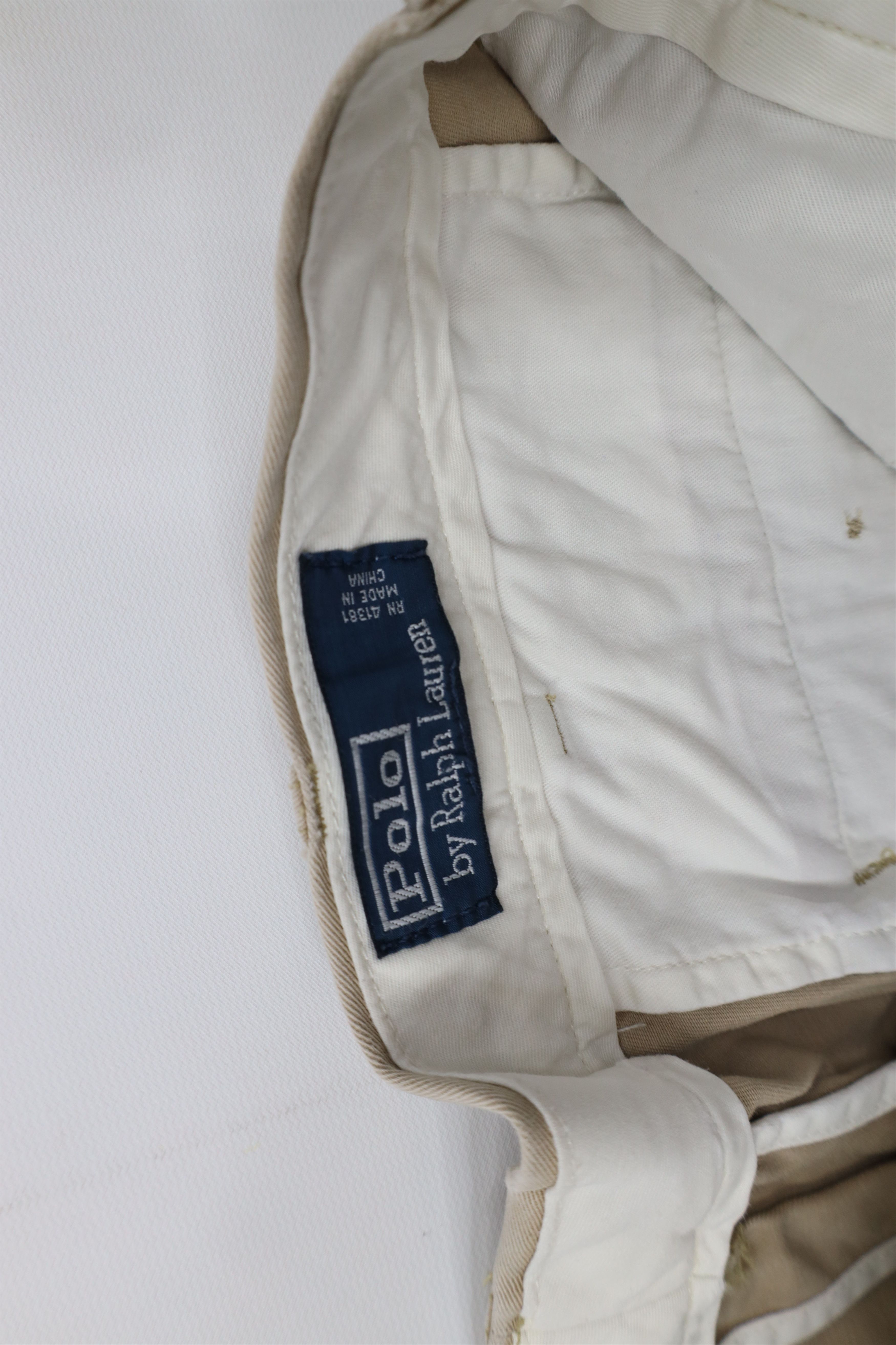 Ralph Lauren Vintage 90s Ralph Lauren Wide Leg Chino Pants Beige Cotton Size US 38 / EU 54 - 8 Thumbnail