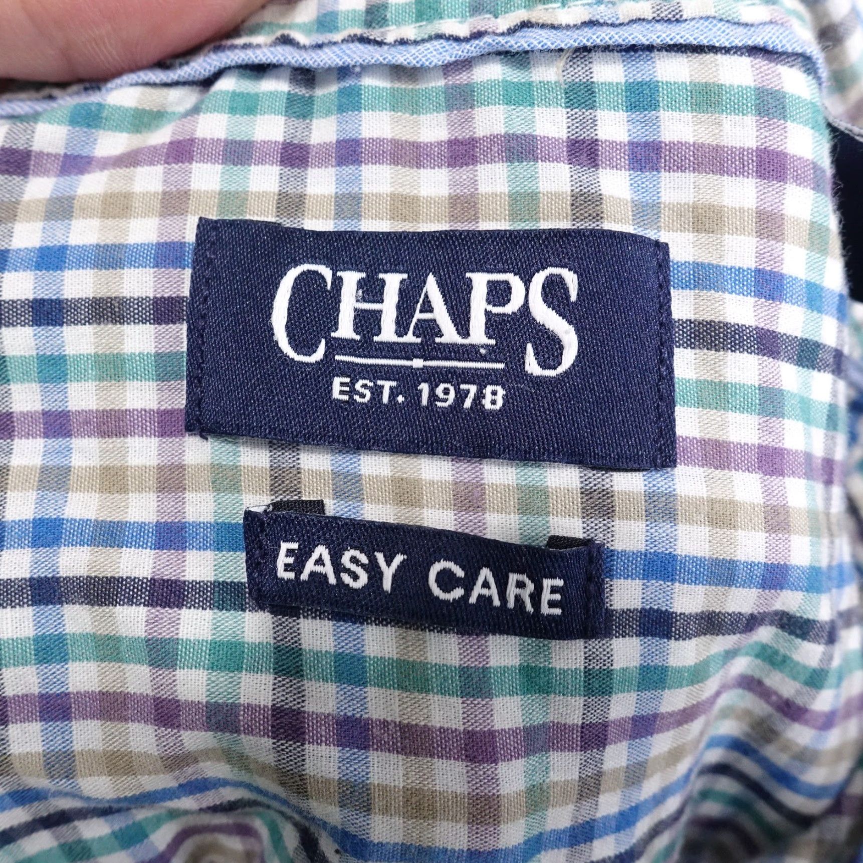 Chaps Chaps Shirt Mens Large Plaid Short Sleeve Button-Down Easy Care - Blue Size US L / EU 52-54 / 3 - 6 Thumbnail