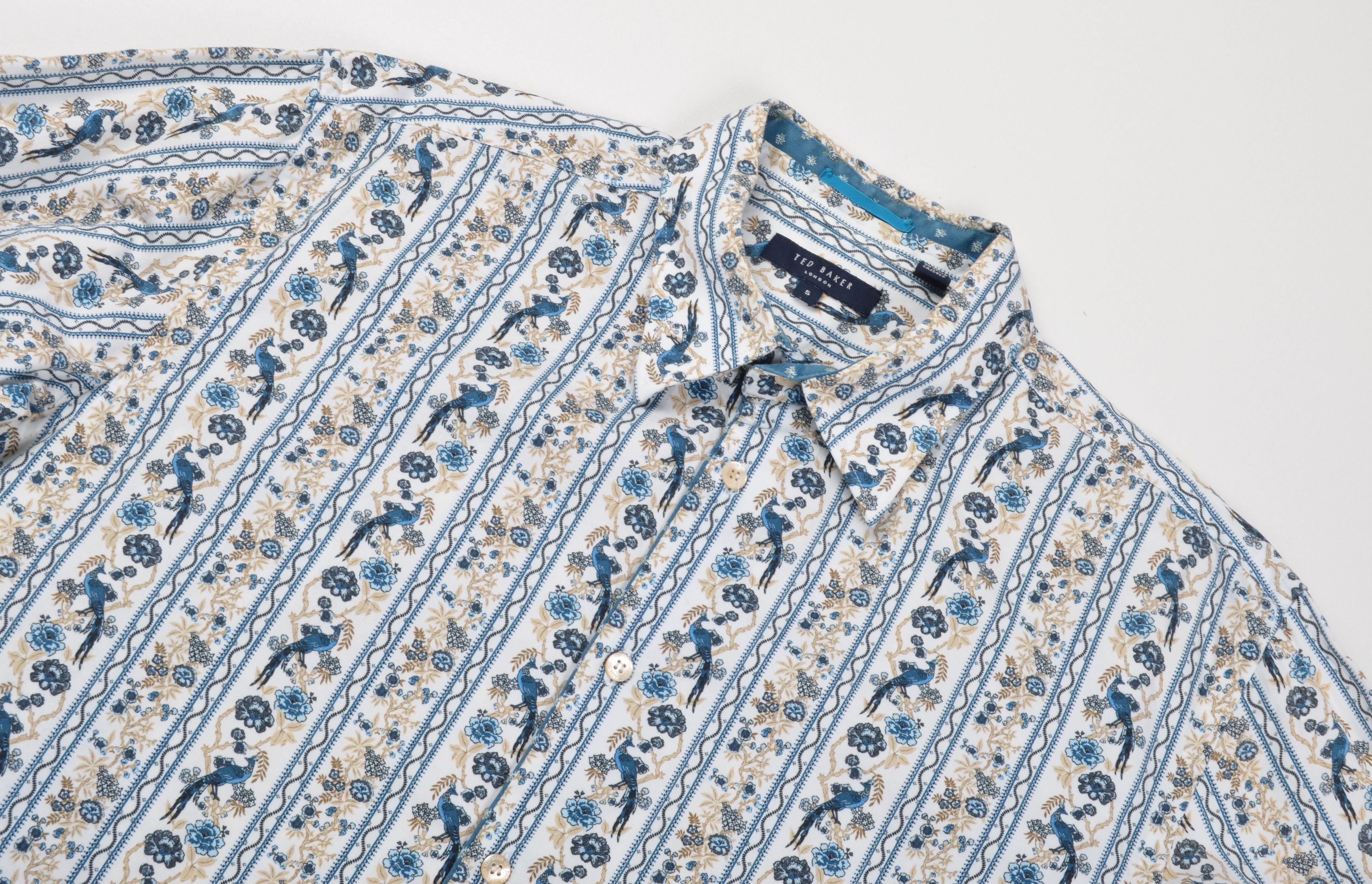 Ted Baker Ted Baker Long Sleeve Floral Birds Button Up Shirt Size US L / EU 52-54 / 3 - 2 Thumbnail