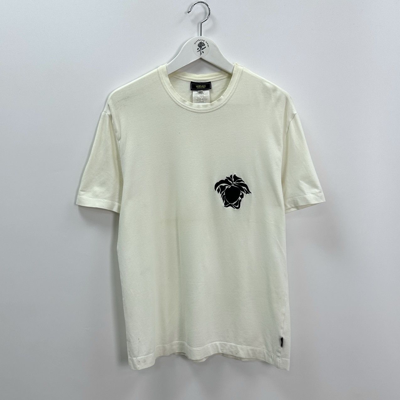 Vintage 90s Versace Embroidered logo tee y2k Italy hype og