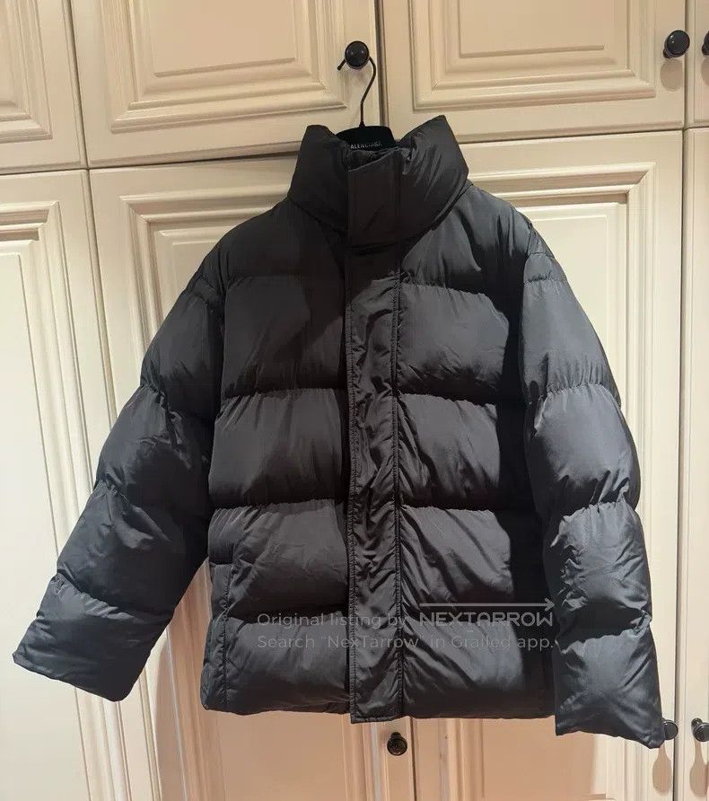 Balenciaga Metallic Graffiti Puffer Cotton Jacket