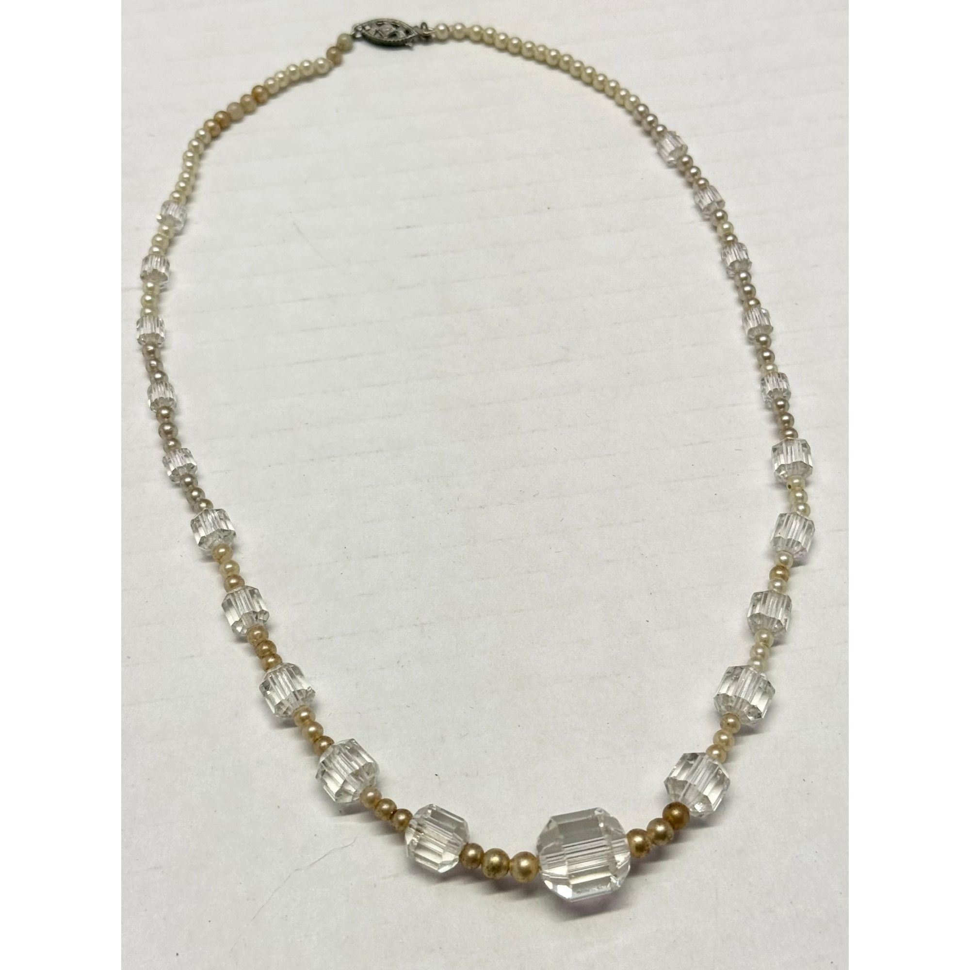 Vintage Vintage estate seed pearl crystal beaded necklace Size ONE SIZE - 2 Thumbnail