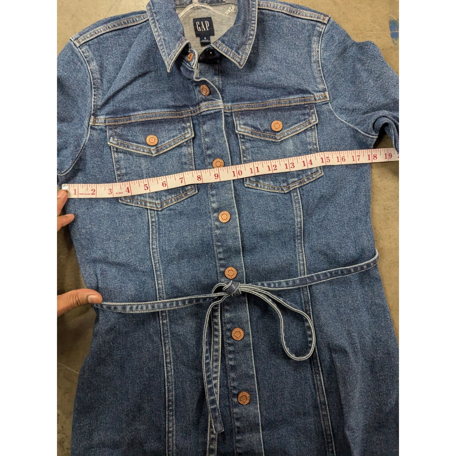 Gap Gap Women - Belted Denim Mini Dress/4 / Indigo / NWOT Size S / US 4 / IT 40 - 6 Thumbnail
