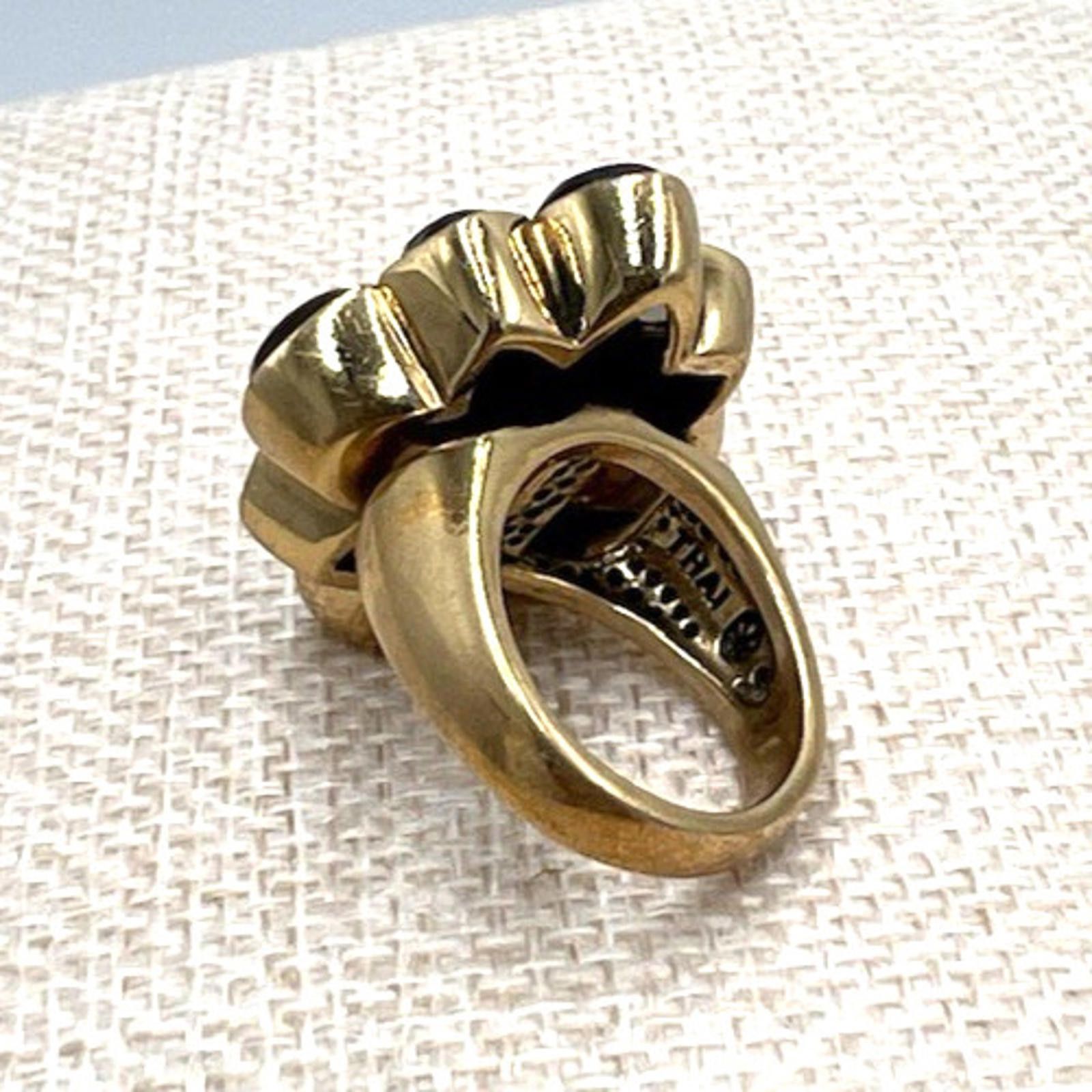 Other Barse Tiger's Eye Moonstone Chunky Yellow Gold Plated Ring Size ONE SIZE - 3 Thumbnail