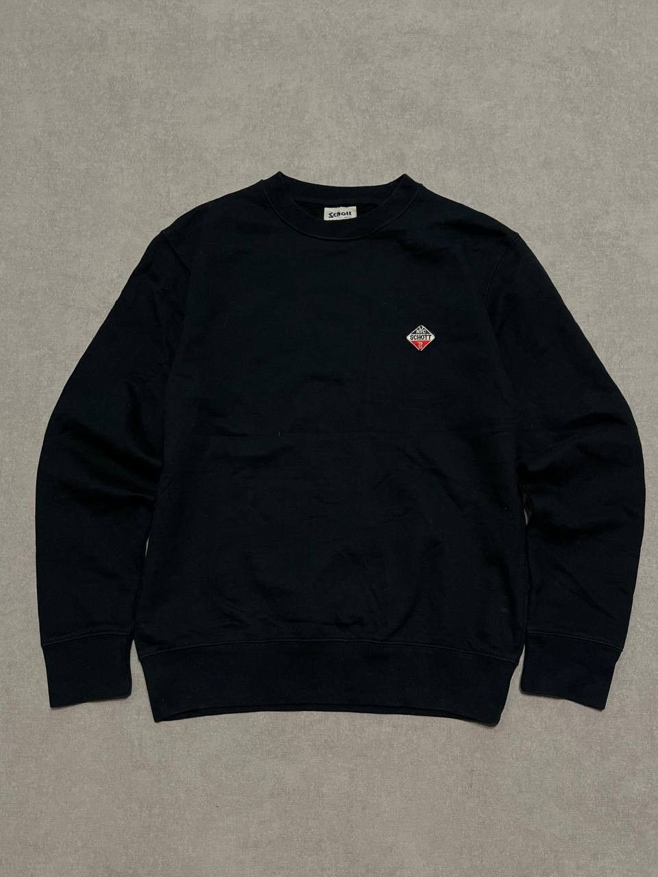 Schott Vintage Schott NYC Logo Sweatshirt Black Pullover USA Sz S Size US S / EU 44-46 / 1 - 1 Thumbnail