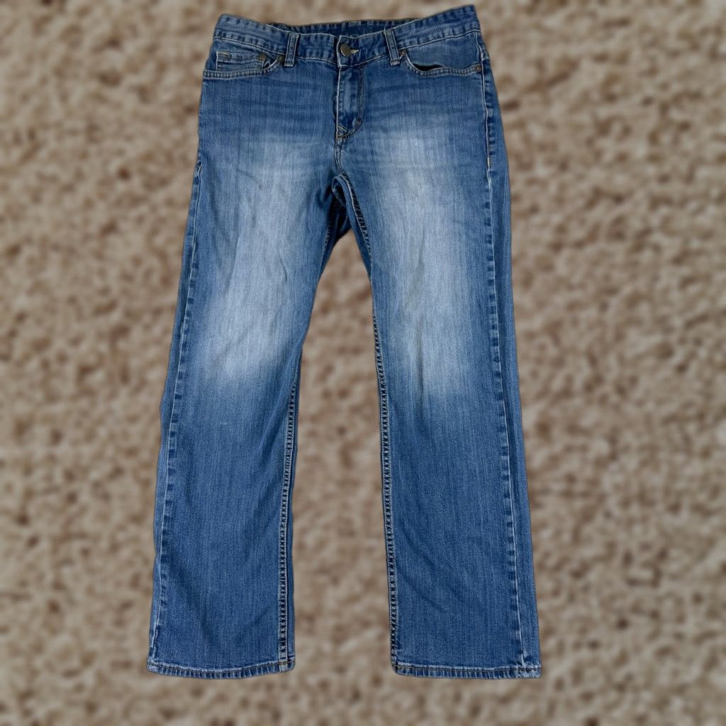 Calvin Klein Calvin Klein Pants Men 32 Blue Denim Jean Boot Cut Cotton Blend Embroider 32x27 Size US 32 / EU 48 - 1 Thumbnail