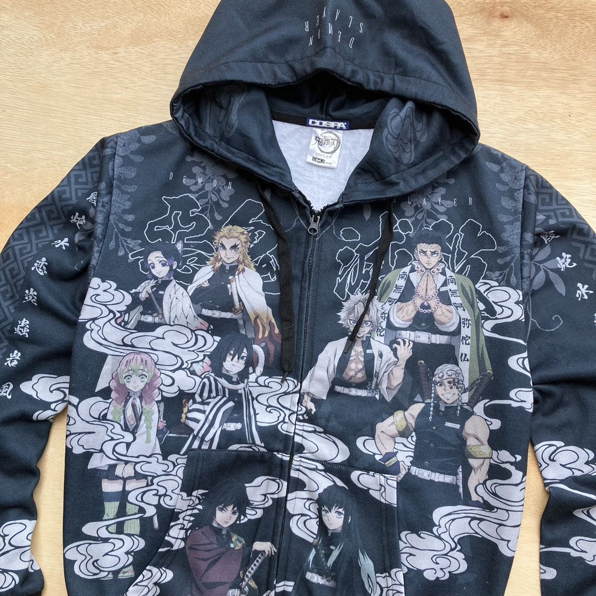 Demon × Japanese Brand DEMON SLAYER ALL OVER PRINT ZIP HOODIE by COSPA Size US M / EU 48-50 / 2 - 2 Thumbnail