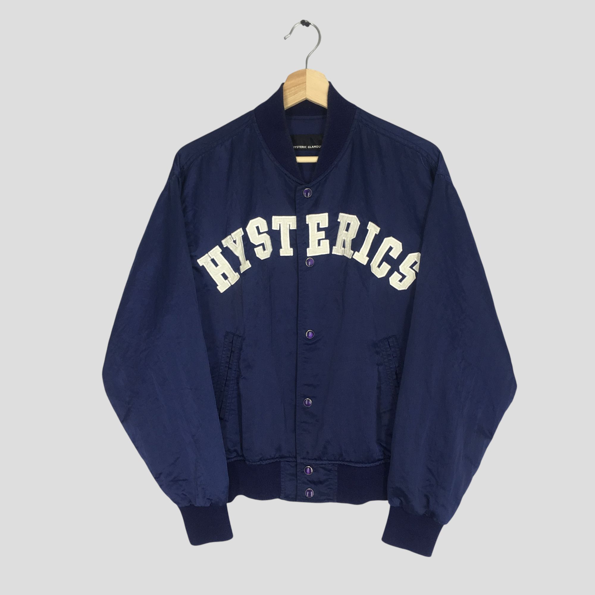 Hysteric Glamour Hysteric Glamour Japan Satin Blue Varsity Jacket Streetwear Size US M / EU 48-50 / 2 - 1 Thumbnail