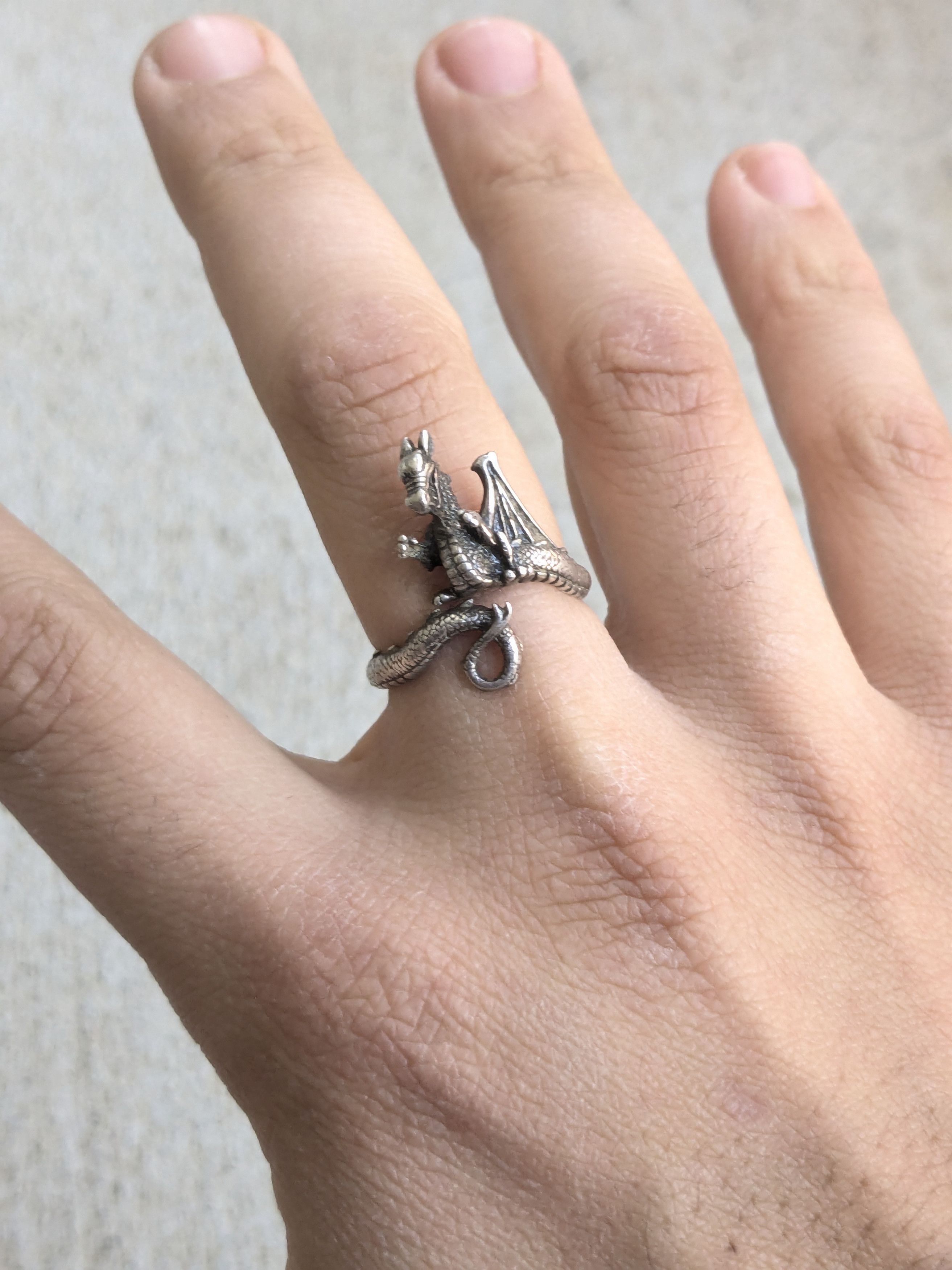 Jewelry Vintage Sterling Silver Ring Dragon 9 Shube Dakota West Size ONE SIZE - 9 Thumbnail