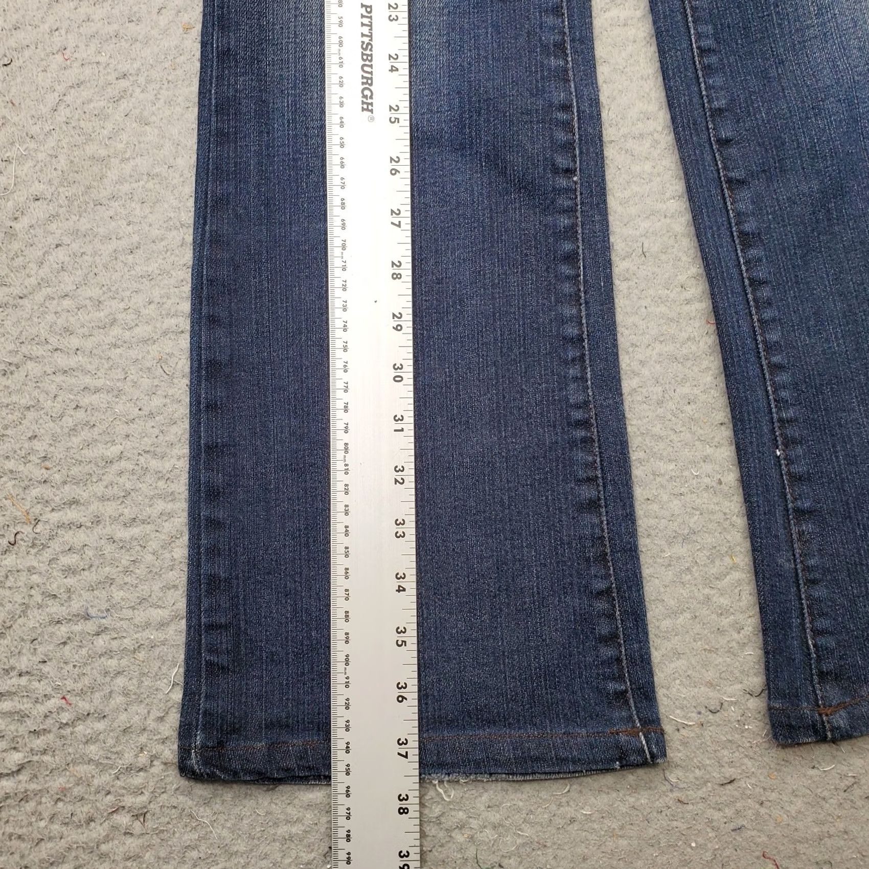 DKNY DKNY Bootcut Jeans Womens Size 4 Blue Denim Stretch Regular Fit 5-Pocket Whiskered Boho Size 27" / US 4 / IT 40 - 3 Thumbnail