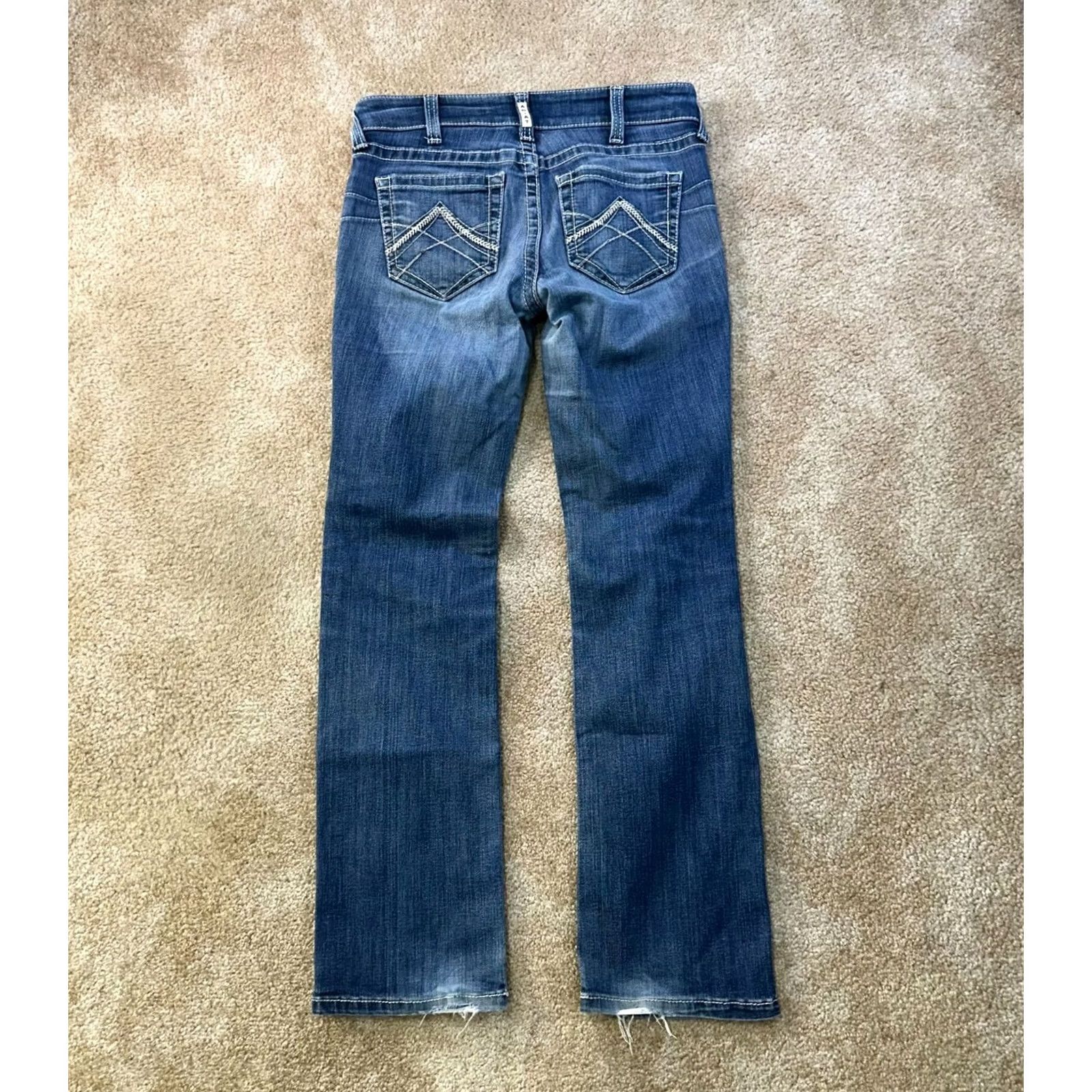 Ariat Ariat REAL denim Mid Bootcut Jeans Womens 29 Blue Stretch Denim Western cowboy Bootscut 5-Pocket Women Regular Size 29" - 7 Thumbnail