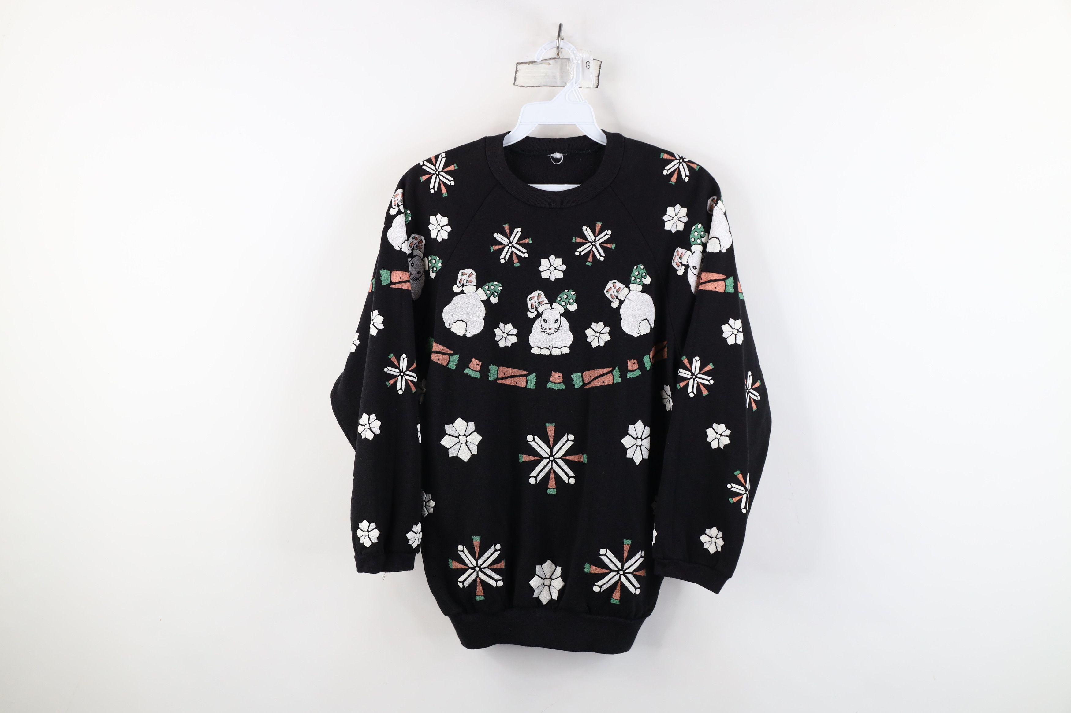 Vintage Vintage 90s Christmas Over Print Crewneck Sweatshirt Size M / US 6-8 / IT 42-44 - 1 Thumbnail