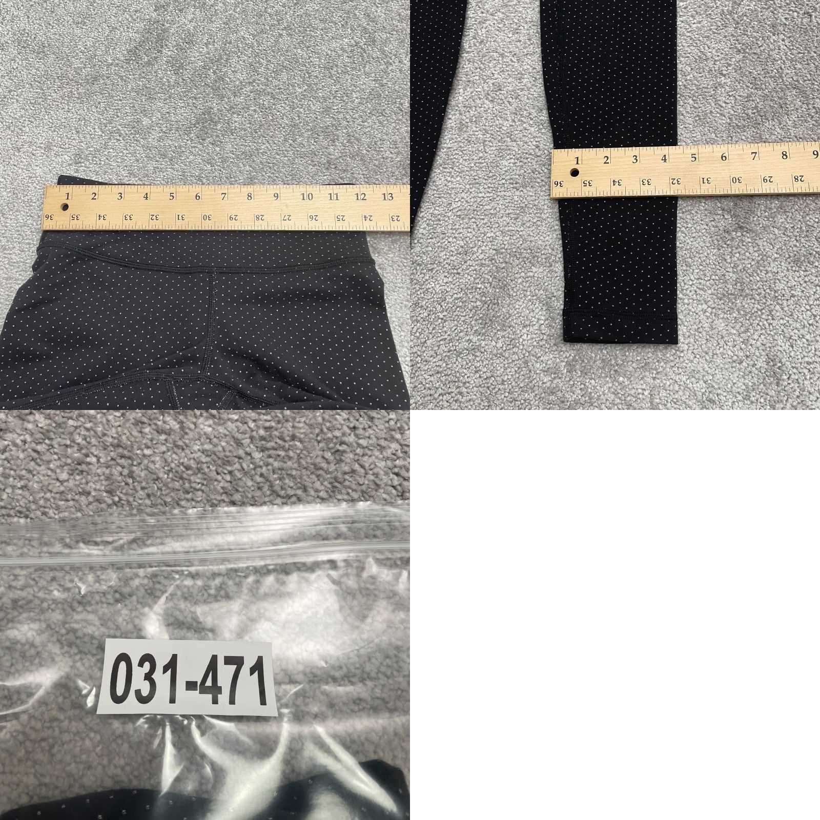 Lululemon Lululemon Compression Leggings Womens 4 Black Polka Dot Active Yoga Gym 24x30 Size 27" / US 4 / IT 40 - 8 Thumbnail
