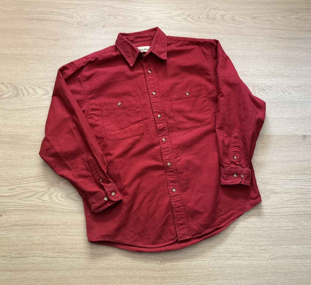 Eddie Bauer Vintage 00’s Eddie Bauer USA Red Flannel Shirt Size US L / EU 52-54 / 3 - 1 Thumbnail