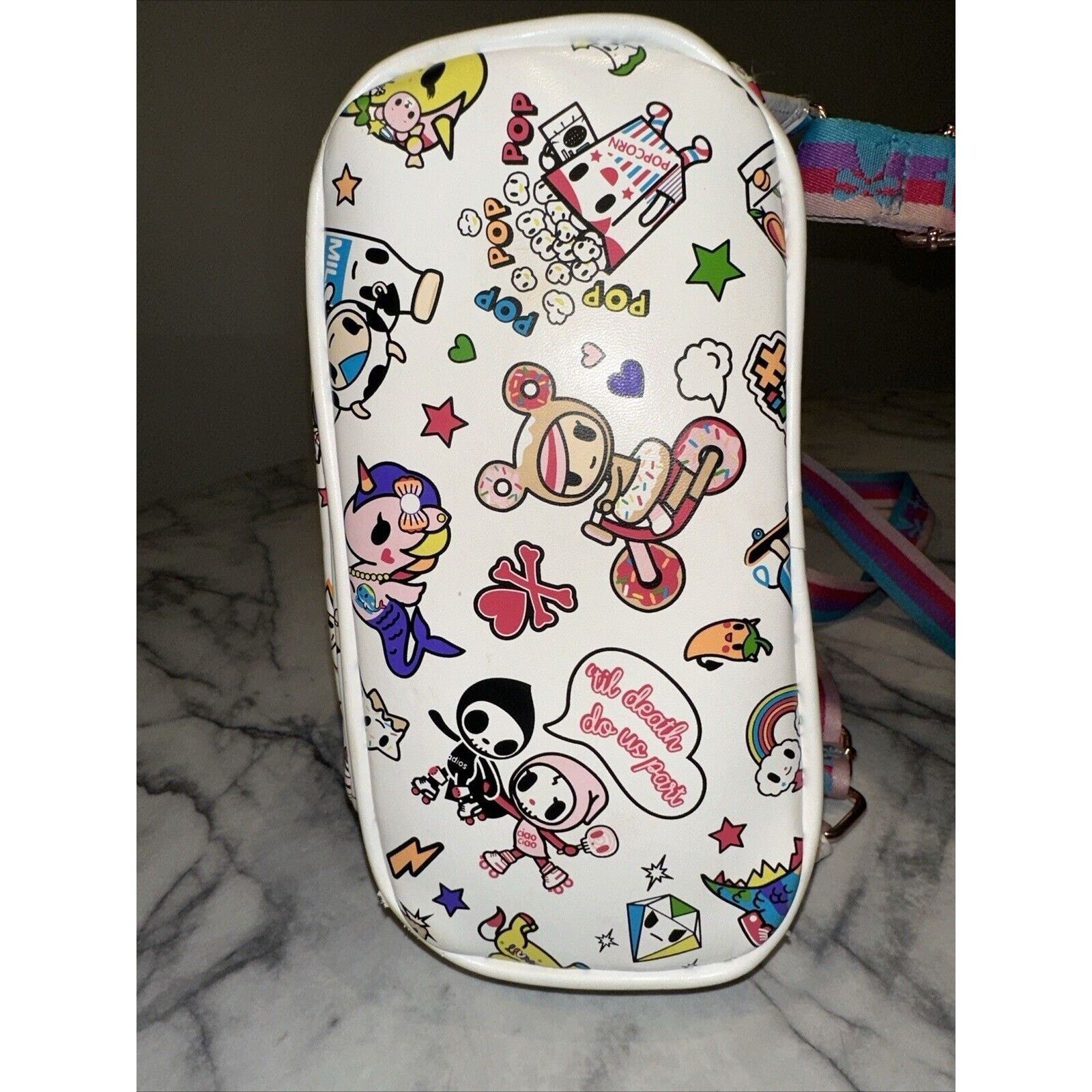 tokidoki 2018 RARE Tokidoki Denim Daze White Mini Backpack Vinyl Toy Size ONE SIZE - 12 Thumbnail