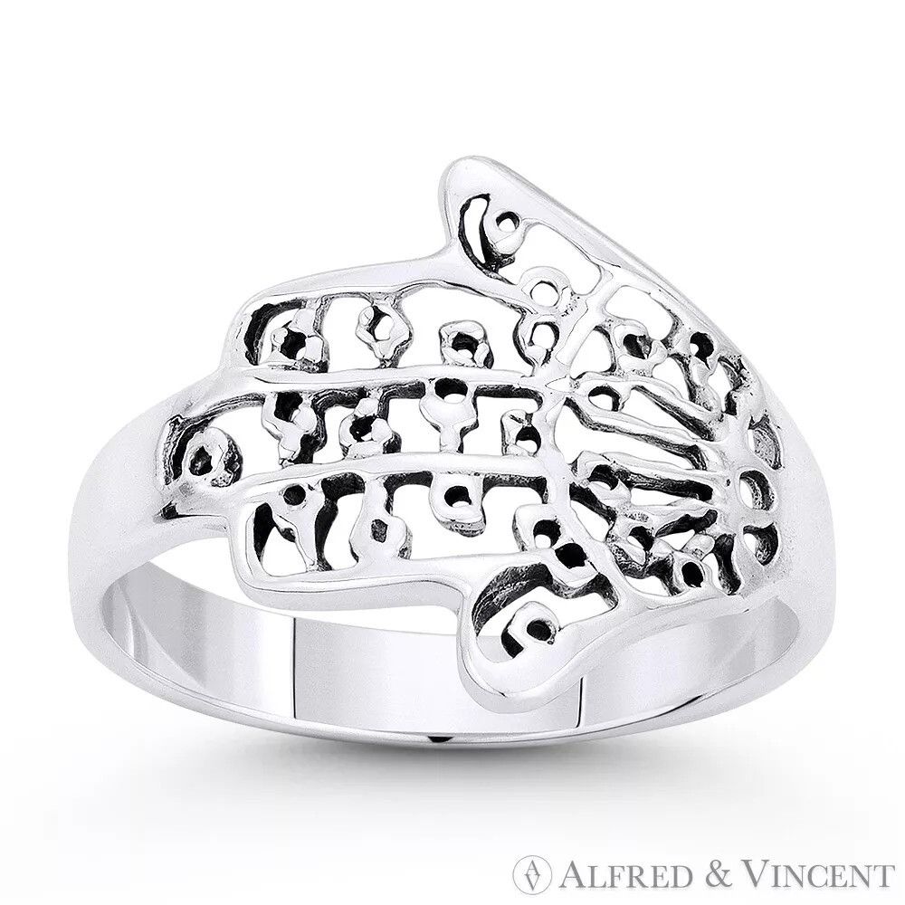 Other Hamsa Hand Evil Eye Luck Charm Ring Size ONE SIZE - 1 Preview