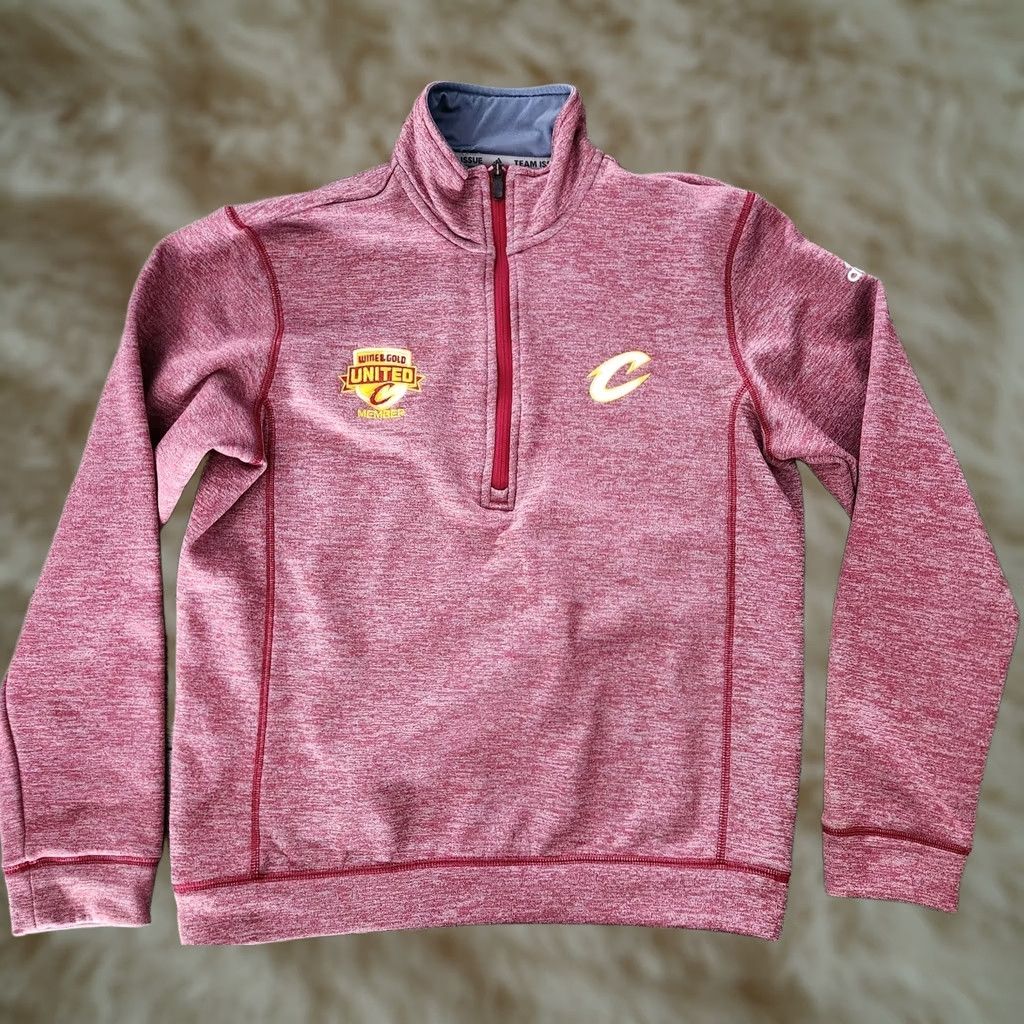 Adidas Adidas Team Issue Cleveland Cavaliers Climawarm Pullover Zip S Women's Red 1/4 Zip Basketball Athleisure Vintage No Size S / US 4 / IT 40 - 1 Thumbnail