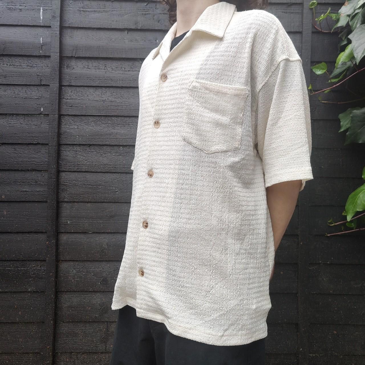 Other Japanese White Textured Ripple Shirt Size US M / EU 48-50 / 2 - 2 Thumbnail