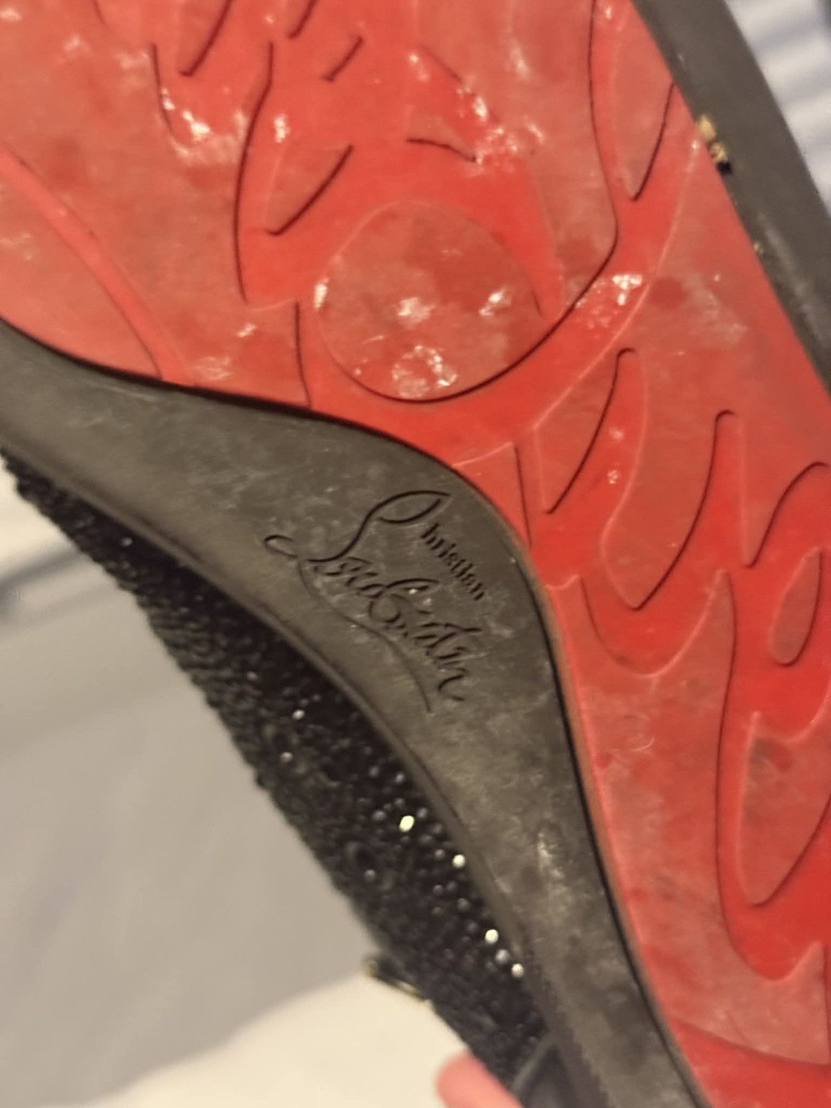 Christian Louboutin Red Bottoms by Christian Louboutin Black Crystal Spikes/Stud Size US 9 / EU 42 - 11 Thumbnail