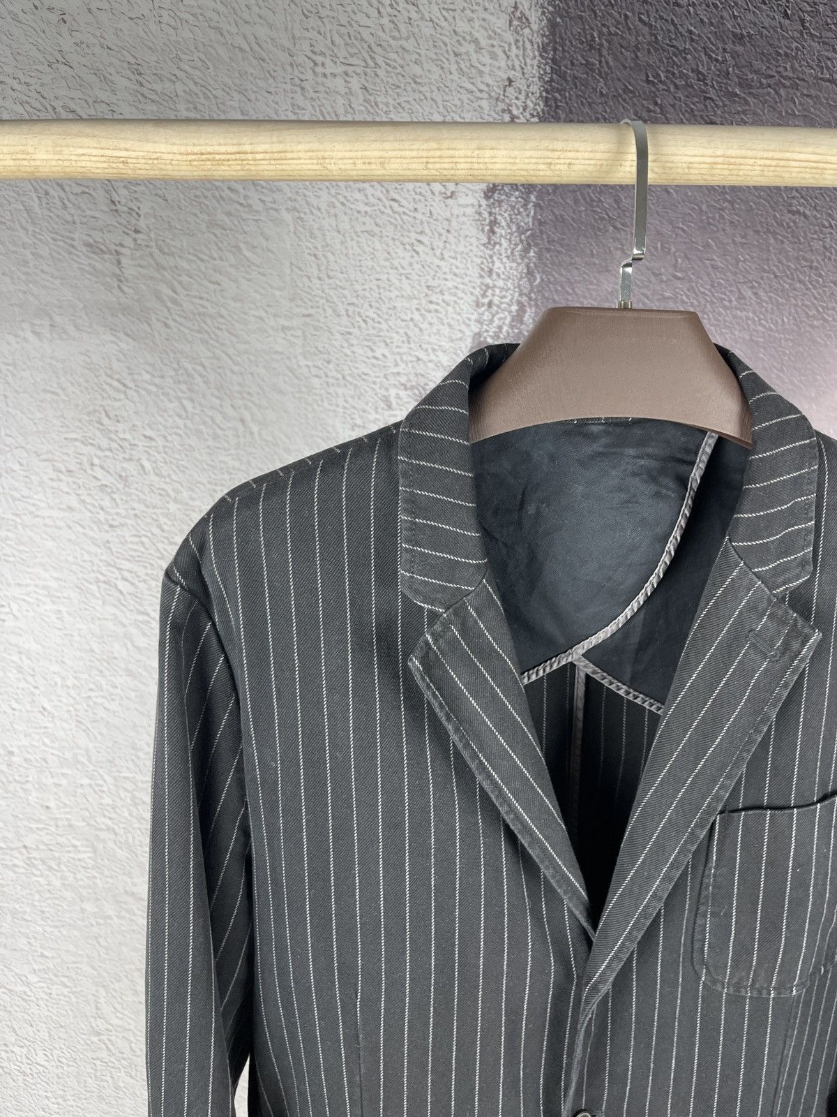 Polo Ralph Lauren Polo Ralph Lauren black striped cotton unlined blazer Size 46R - 7 Thumbnail