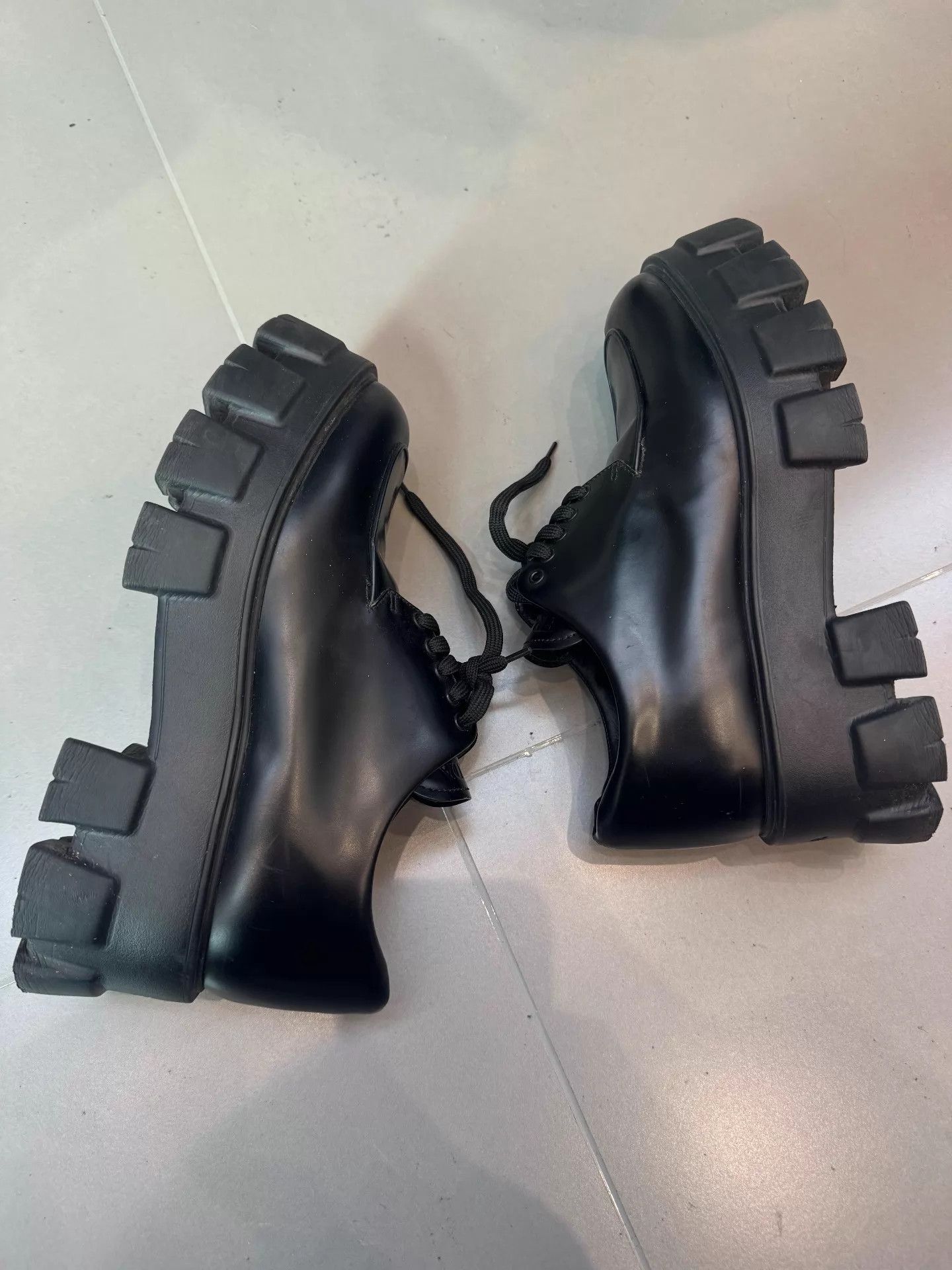 Prada Prada Women's Black Platform Loafer 38.5 Size US 8 / IT 38 - 3 Thumbnail