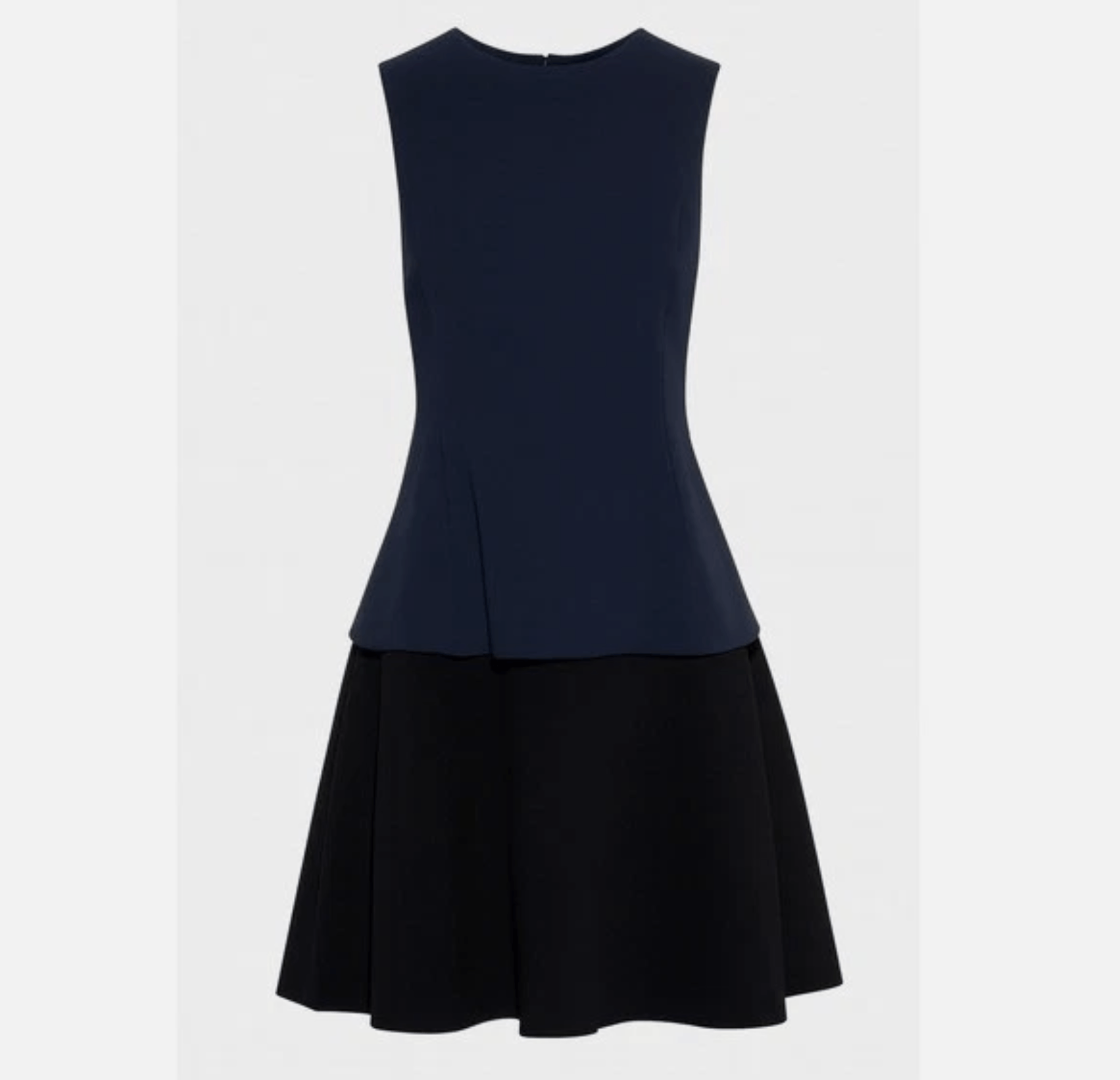 Oscar De La Renta OSCAR DE LA RENTA Layered Two Tone Crepe Dress Size M / US 6-8 / IT 42-44 - 2 Thumbnail
