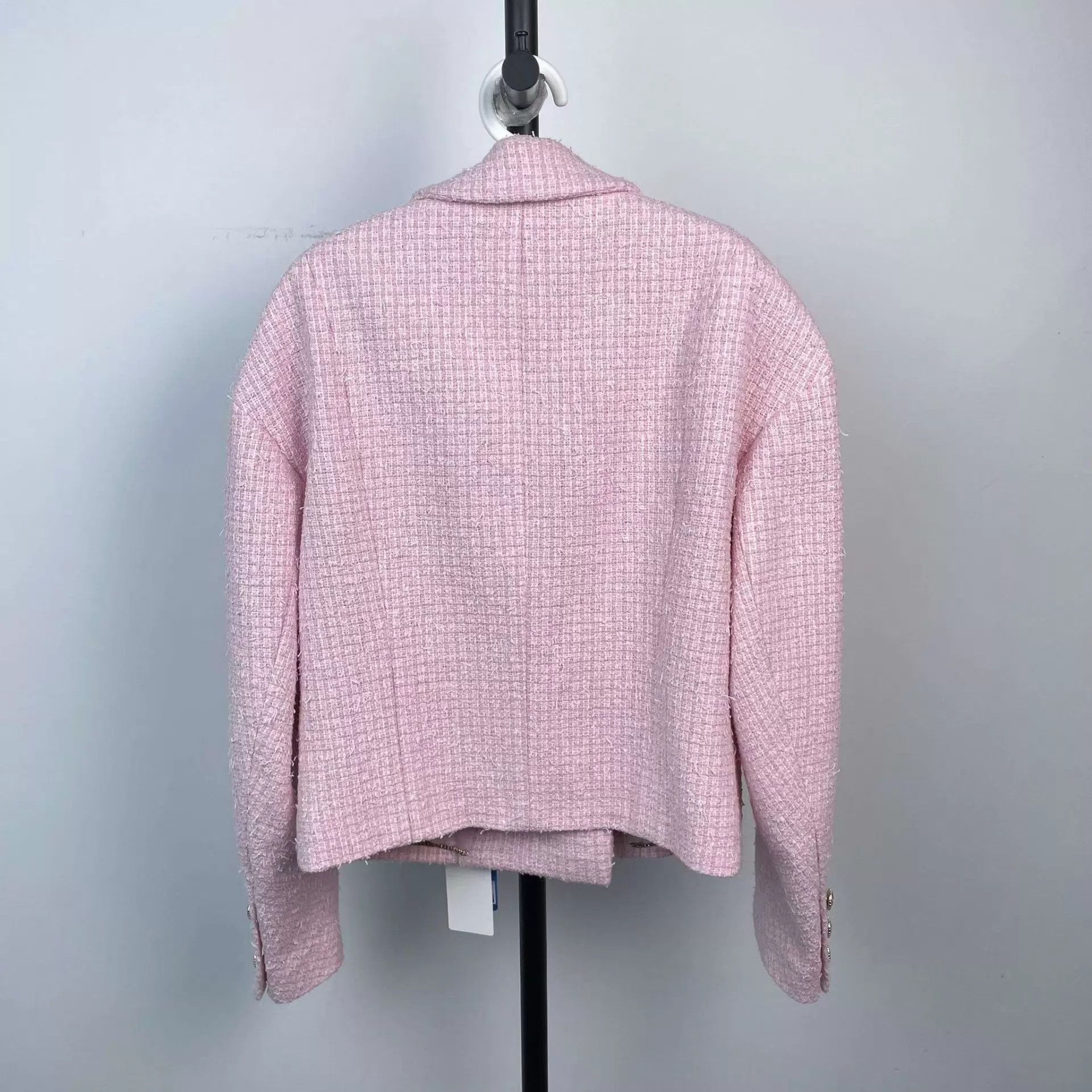 Chanel Chanel Pink Tweed Collared Jacket 38 98 New Size S / US 4 / IT 40 - 2 Thumbnail