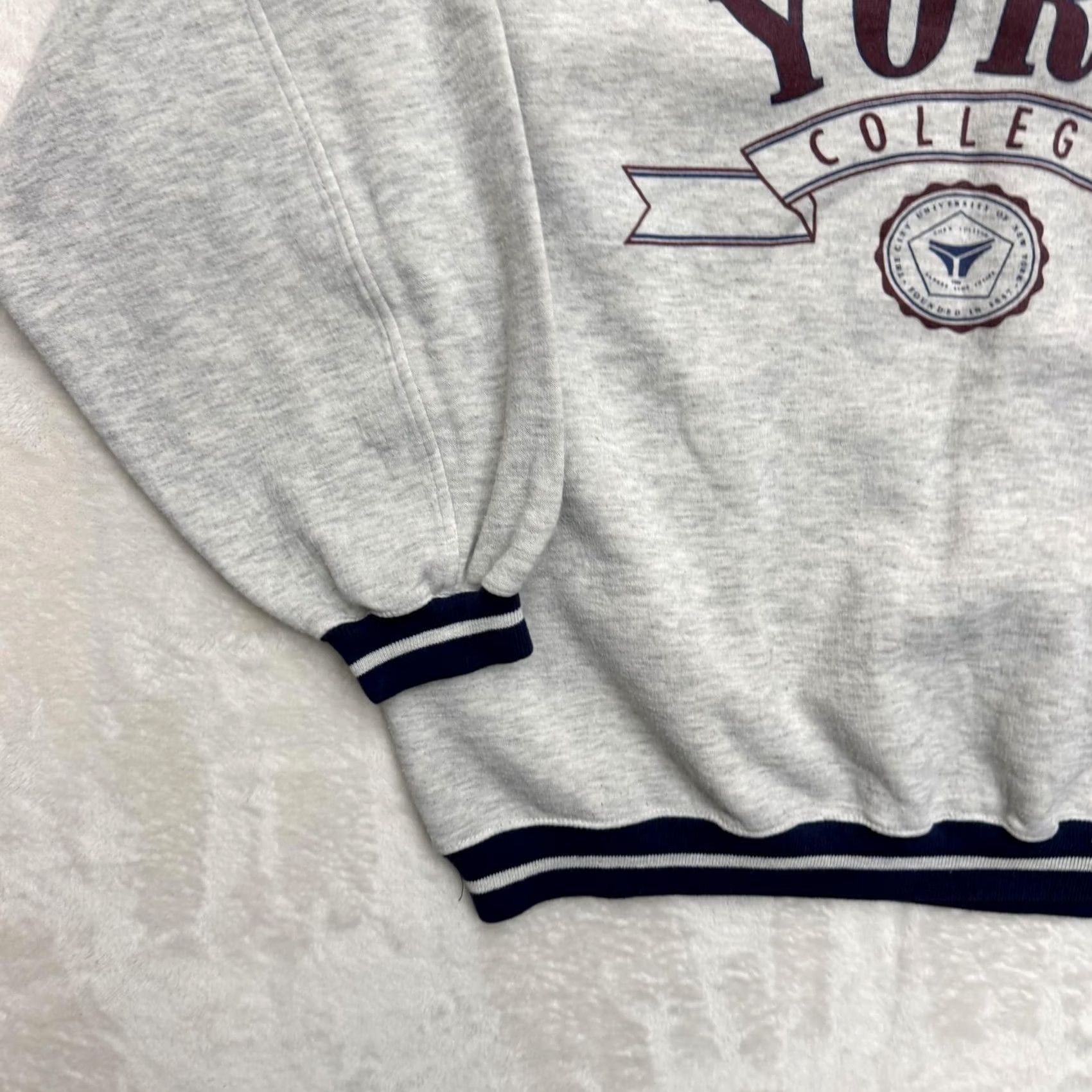 Vintage VINTAGE Gear For Sports York College Sweatshirt Mens Large Gray Crewneck Fleece Size US L / EU 52-54 / 3 - 7 Thumbnail