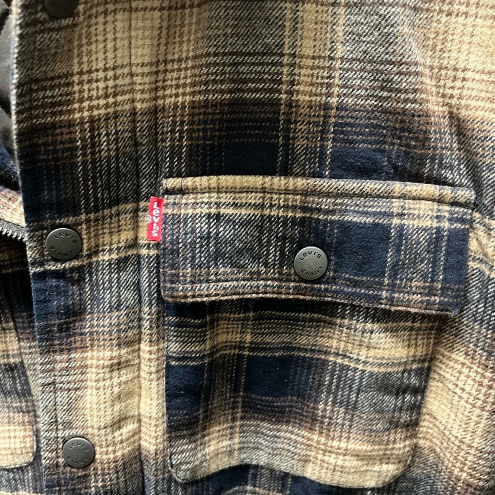 Levi's Levi's Men's Classic Driftwood Plaid Shirt Jacket M Brown Size US M / EU 48-50 / 2 - 7 Thumbnail