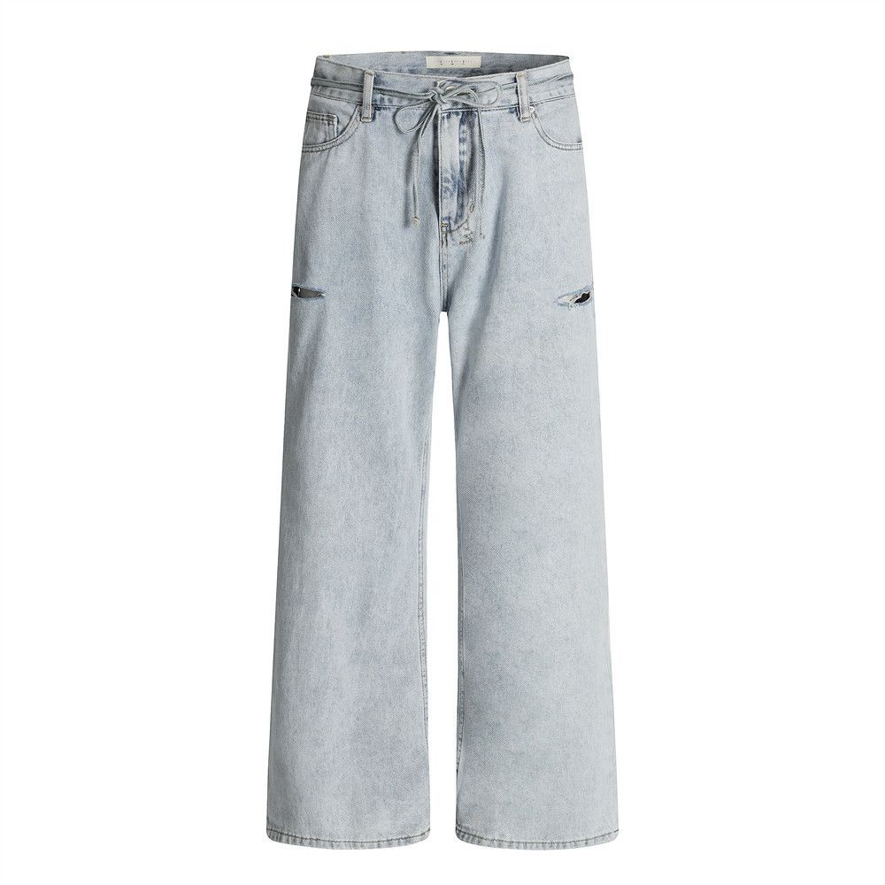 Japanese Brand × Jean American loose distressed men's punk washed ripped jeans Size US 32 / EU 48 - 1 Thumbnail