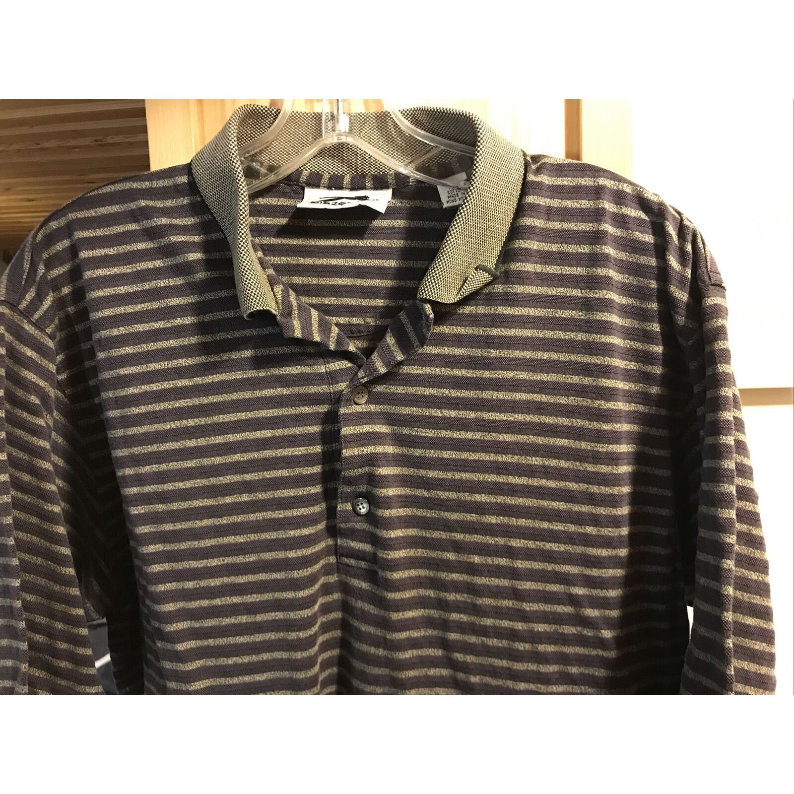 Other Slazenger Vintage Men’s M Gray Striped SS Cotton Polo Shirt Size US M / EU 48-50 / 2 - 4 Thumbnail