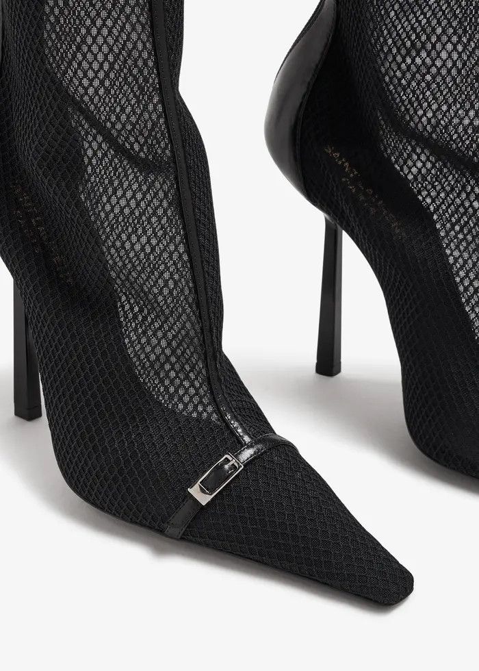 Saint Laurent Paris o1b1hav110325 Oxalis Boots in Mesh in Black Size US 11 / IT 41 - 2 Thumbnail