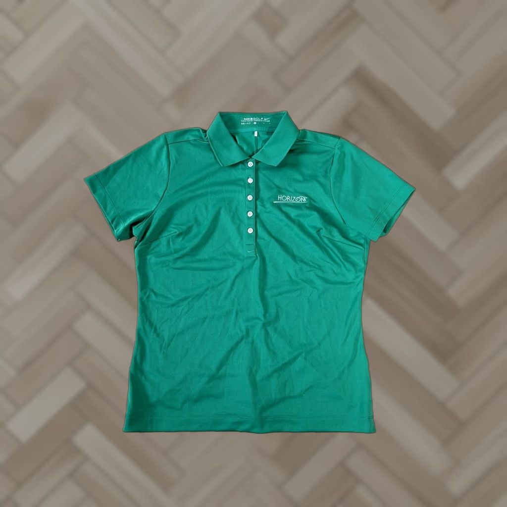 Nike Nike Dri-Fit Golf Polo Shirt Womens Large Green Short Sleeve Athletic Regular Nike Golf Size 36" / US 14 / IT 50 - 1 Thumbnail