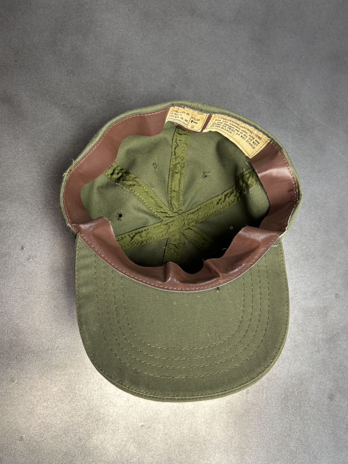 Vintage 1970s Vintage Army Hat Hot Weather Field Cap OG-107 Vietnam Size ONE SIZE - 11 Thumbnail