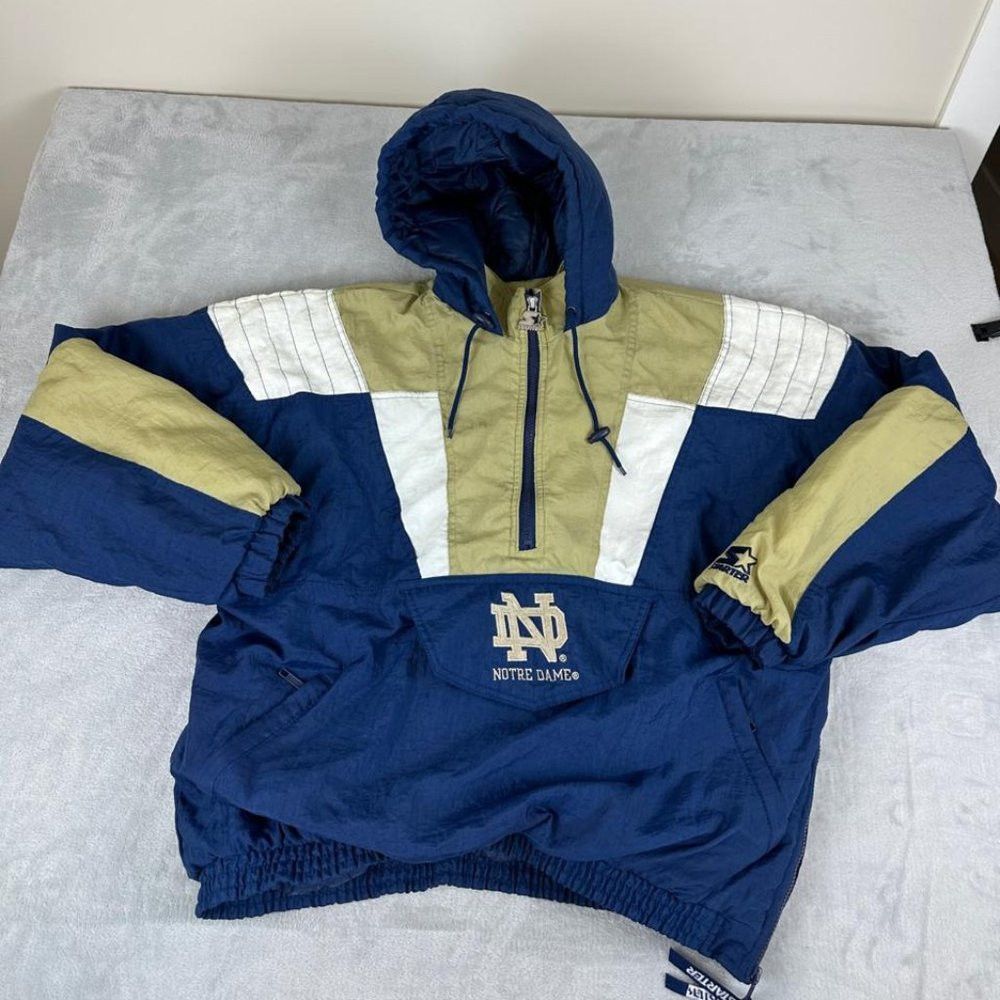 image of Starter Notre Dame Fighting Irish Jacket Men's Size XL in Blue